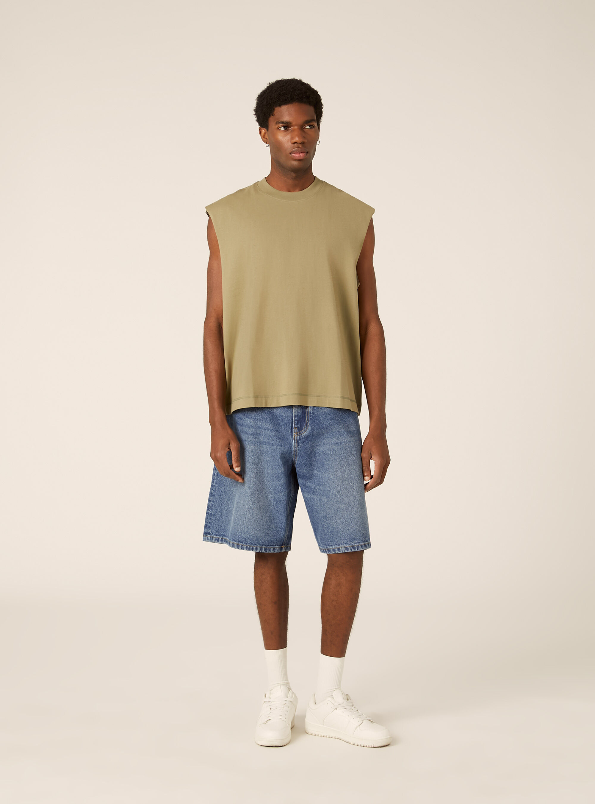 Camiseta sin mangas boxy fit, KY2 KAKY MEDIUM