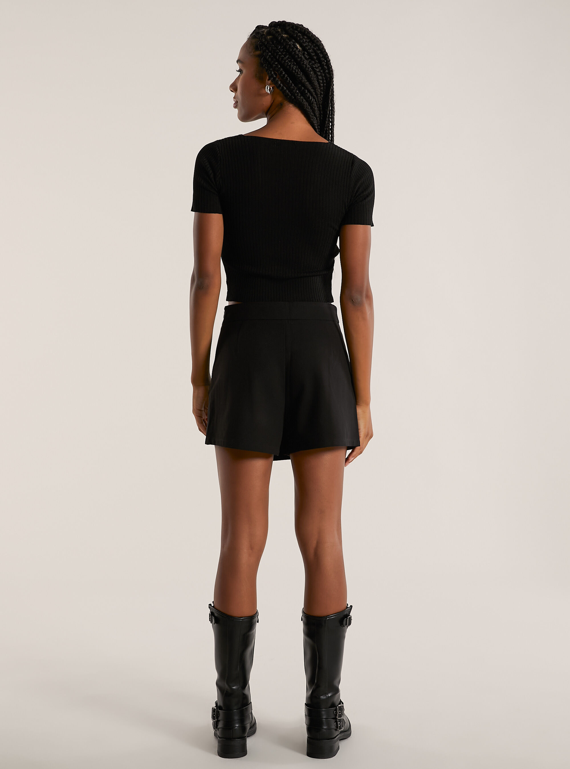 Top en tricot, BK1 BLACK