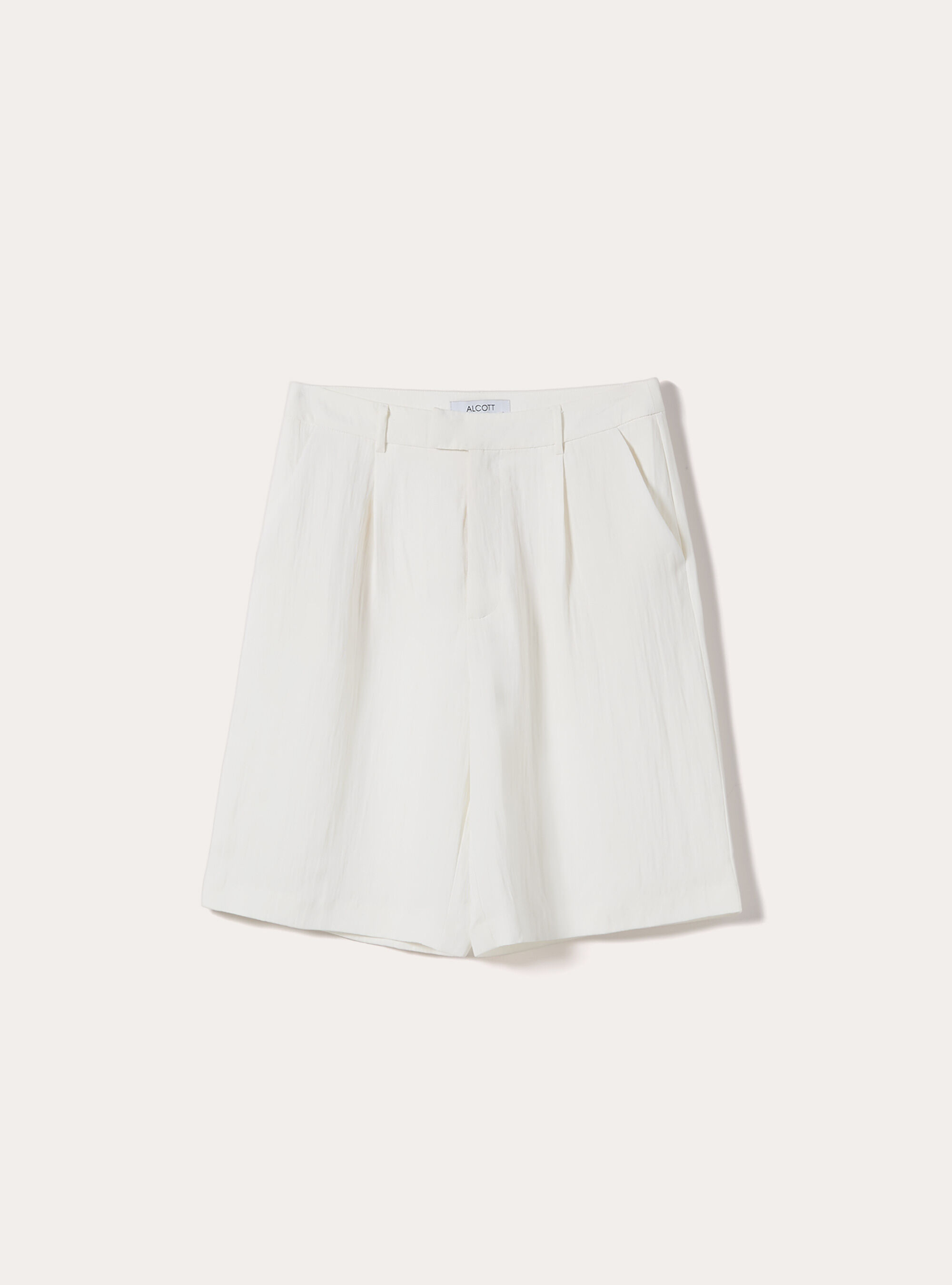 Tailored twill Bermuda shorts, WH3 WHITE