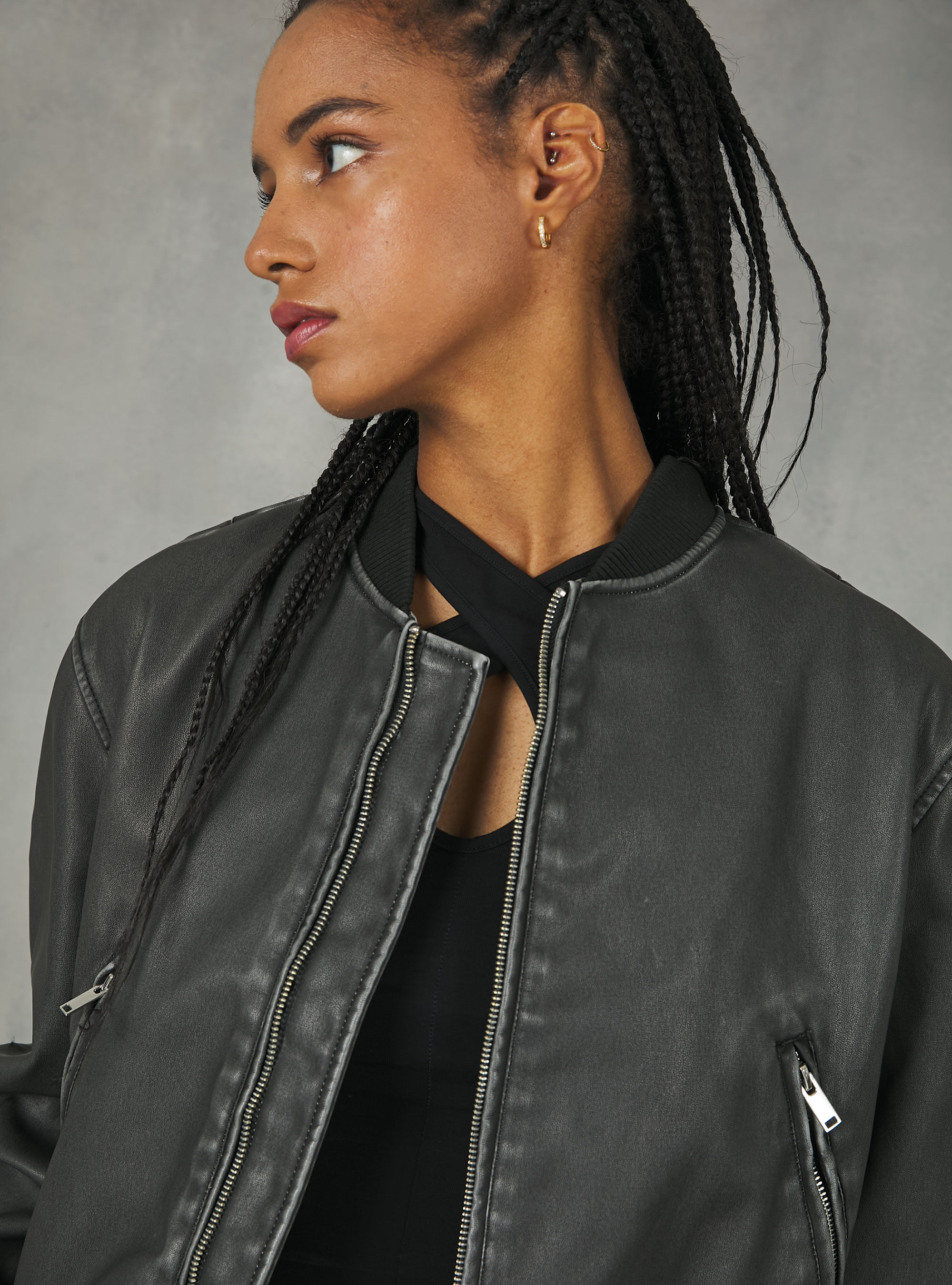 Distressed bomber jacket hotsell