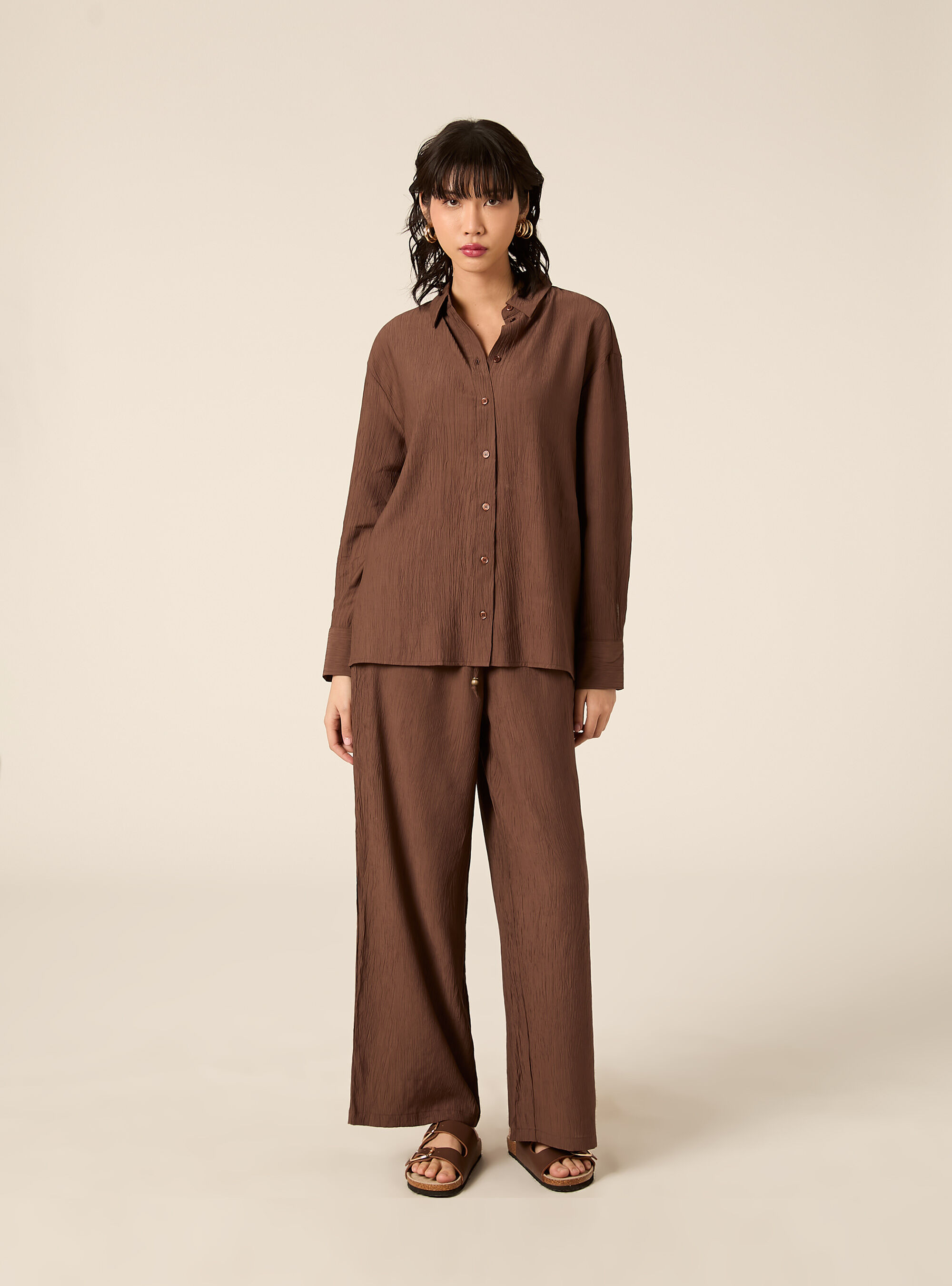 Camicia in crepe con lacci sul dietro