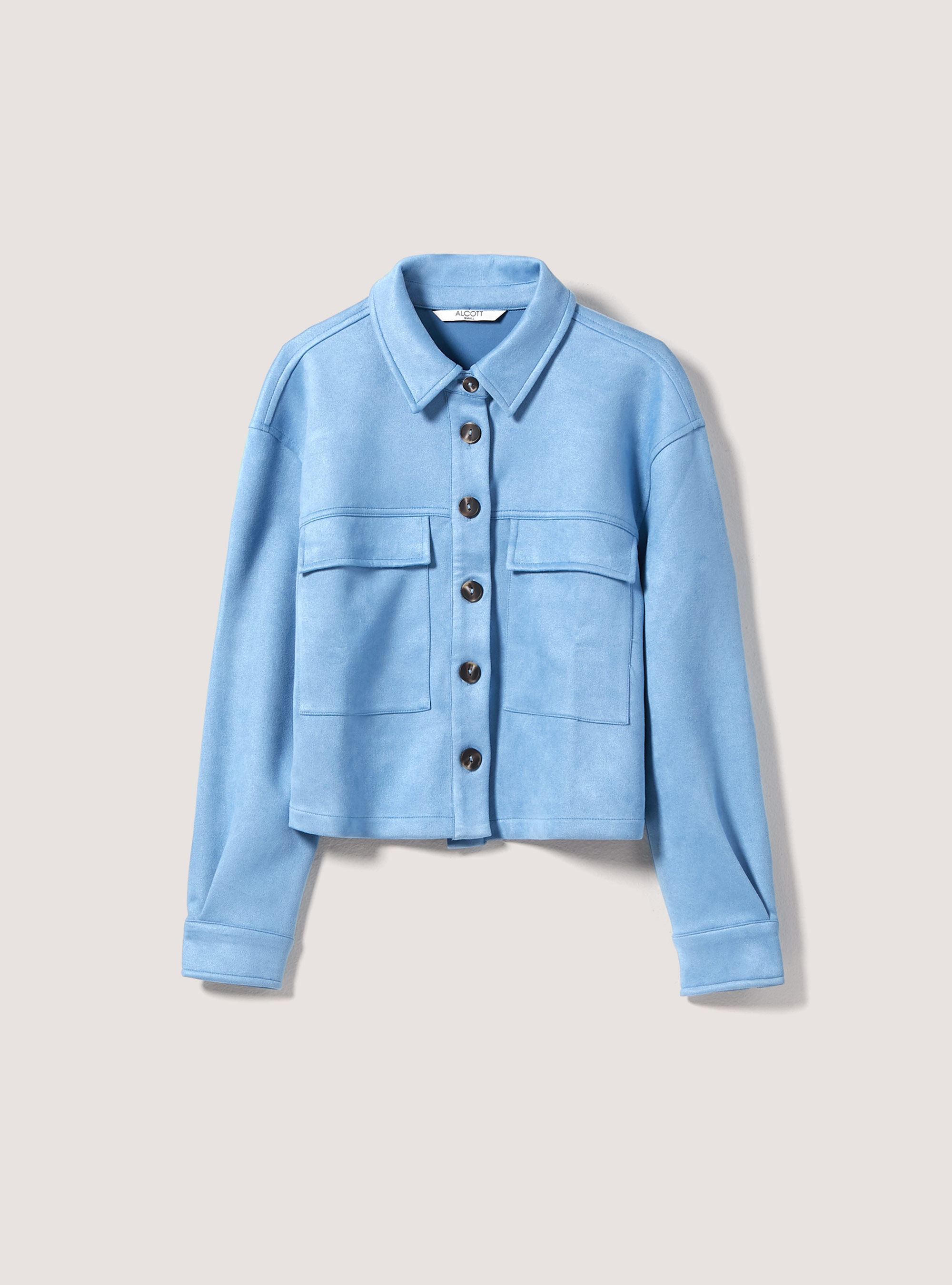 Veste de chemise courte en daim, AZ3 AZURRE LIGHT