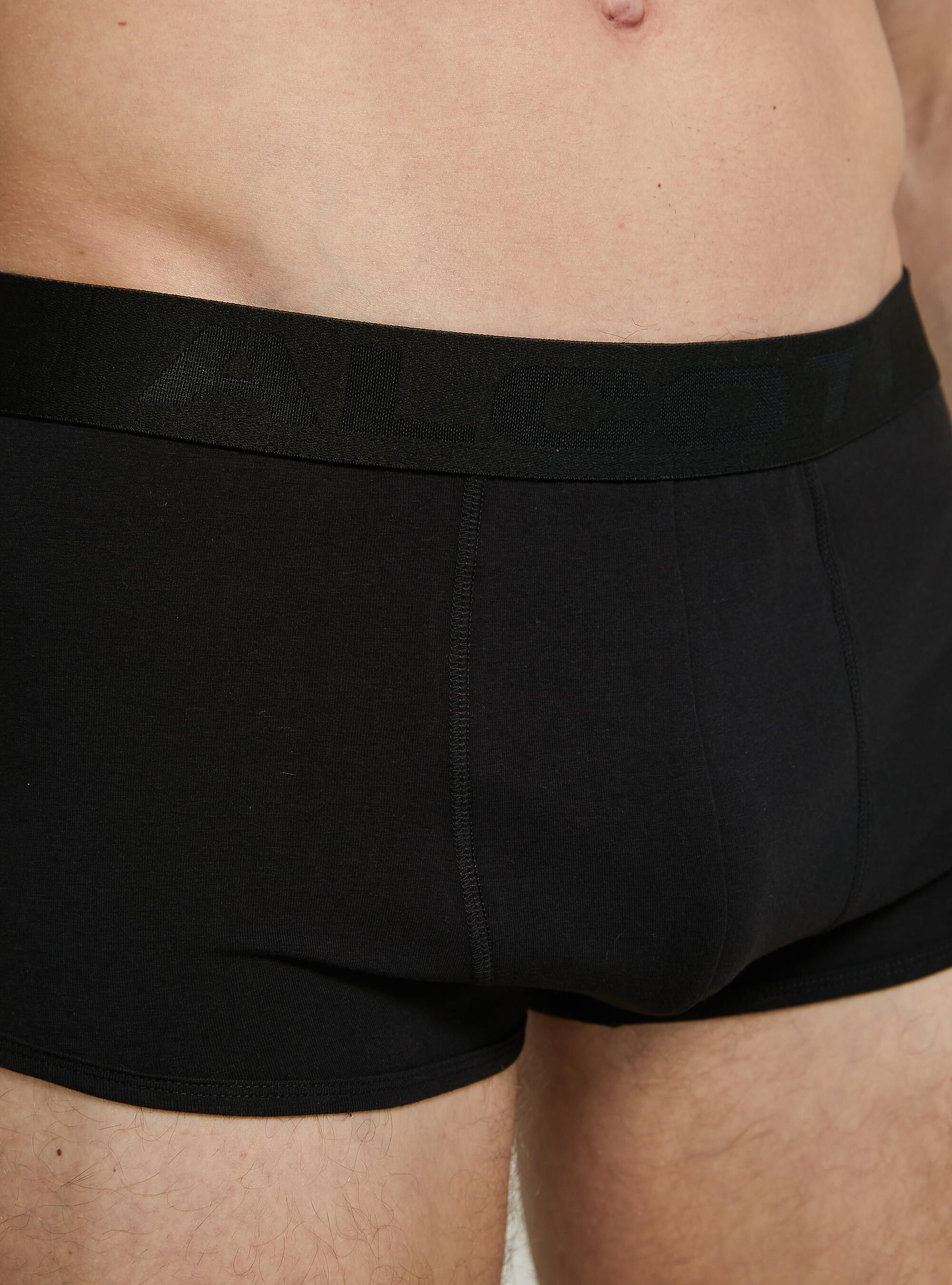 Boxer in cotone elasticizzato con logo, BK1 BLACK