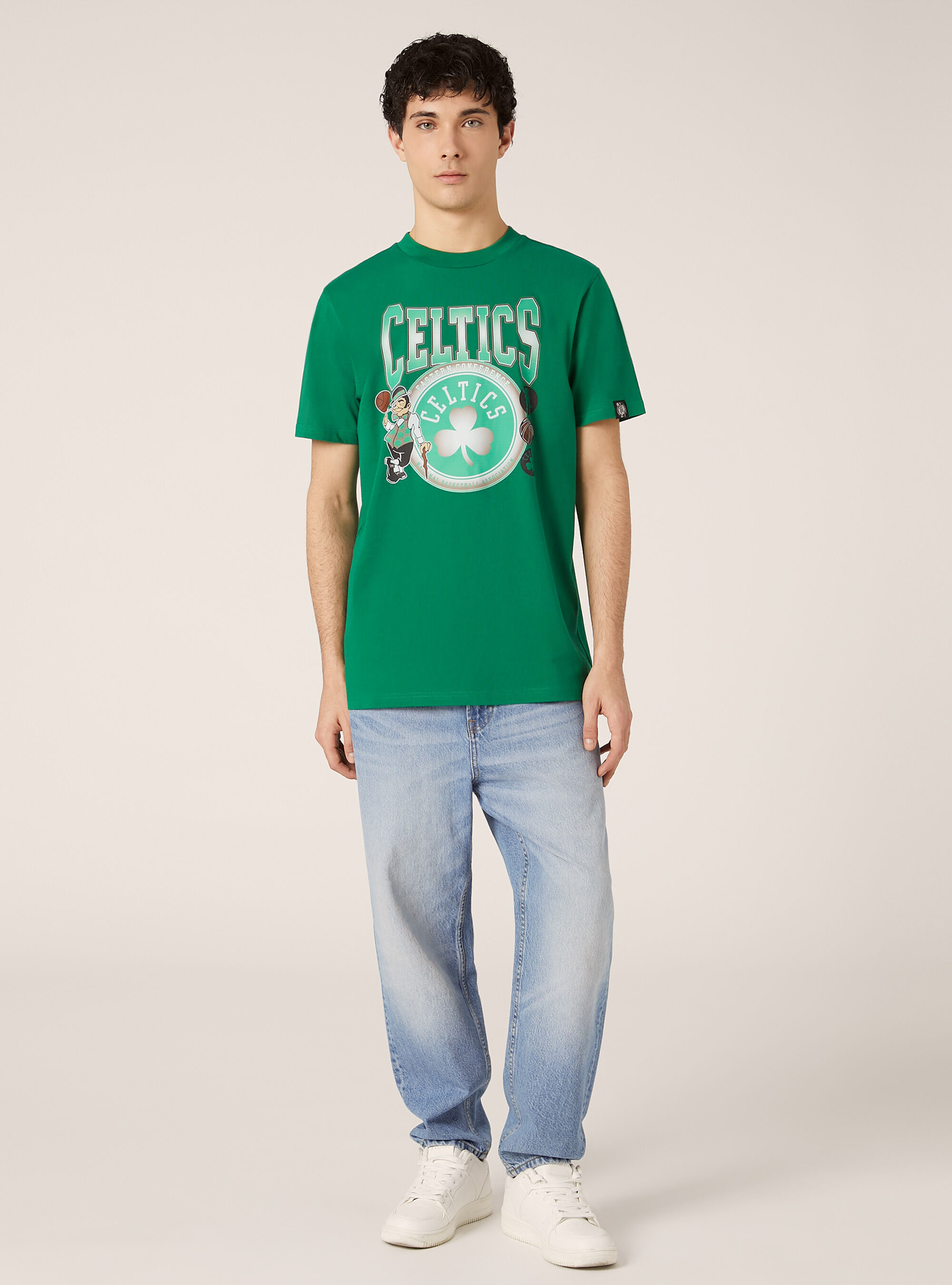 Camiseta de algod&oacute;n con estampado NBA / Alcott, GN2 GREEN MEDIUM