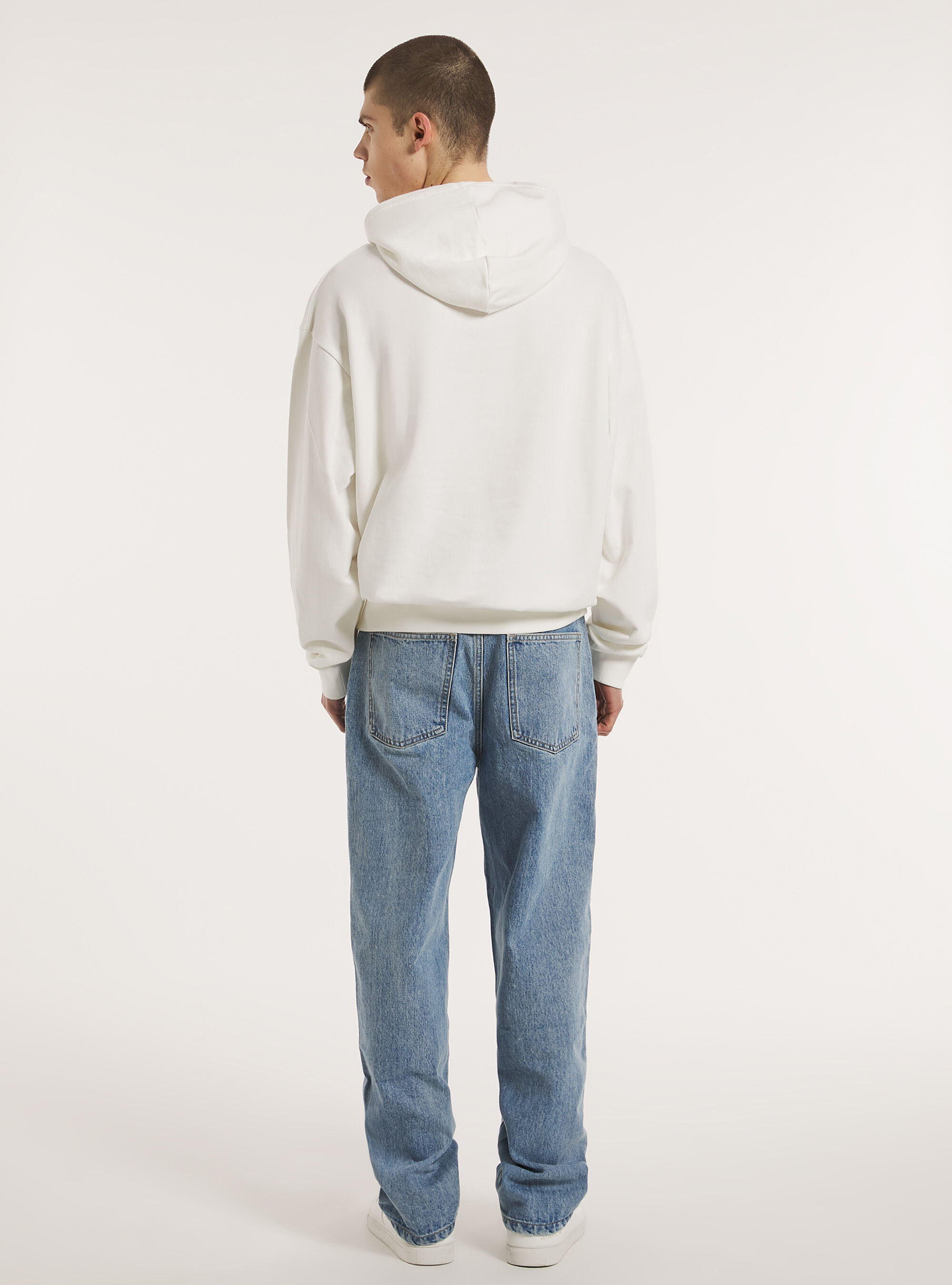 Sudadera Capri Capsule Genderless de corte recto, WH2 WHITE