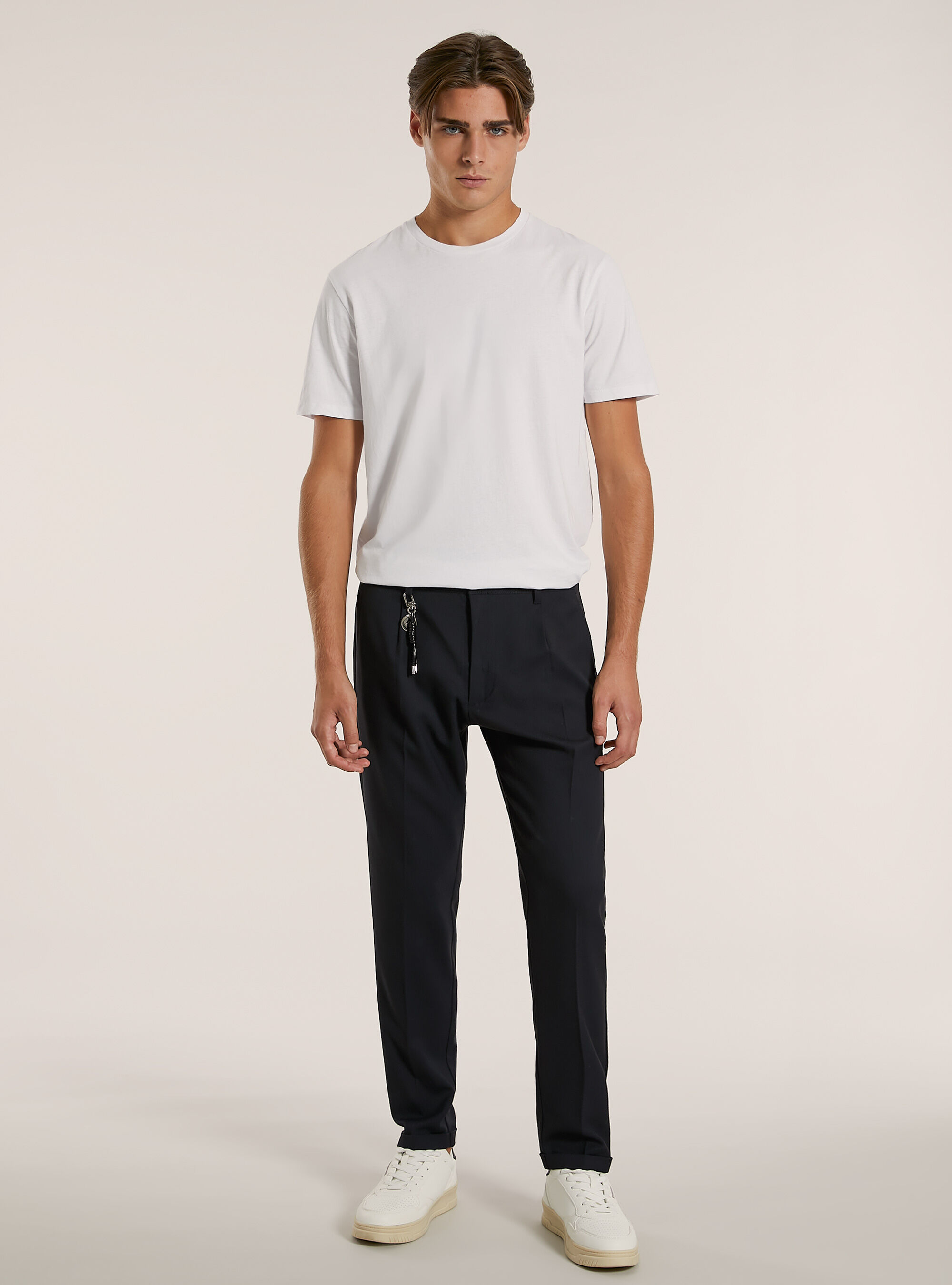 Pantaloni classico slim fit, NA1 NAVY DARK