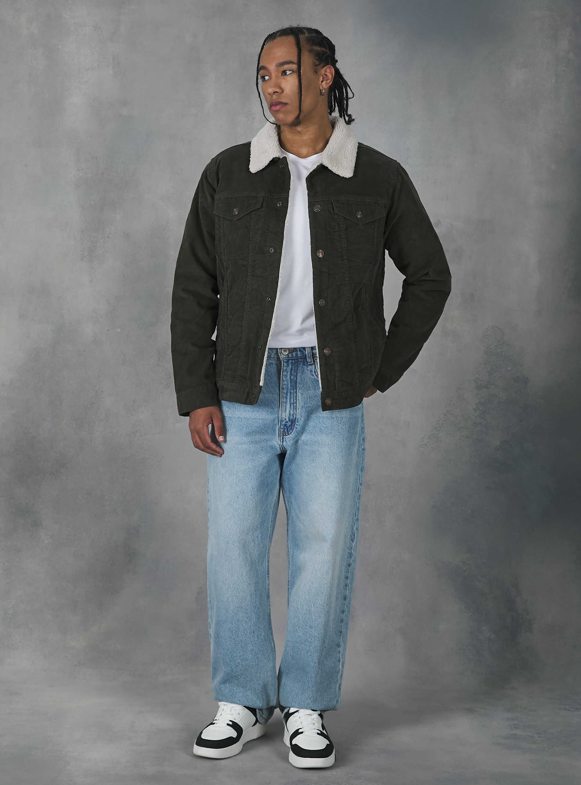 Levi's grey corduroy jacket hotsell