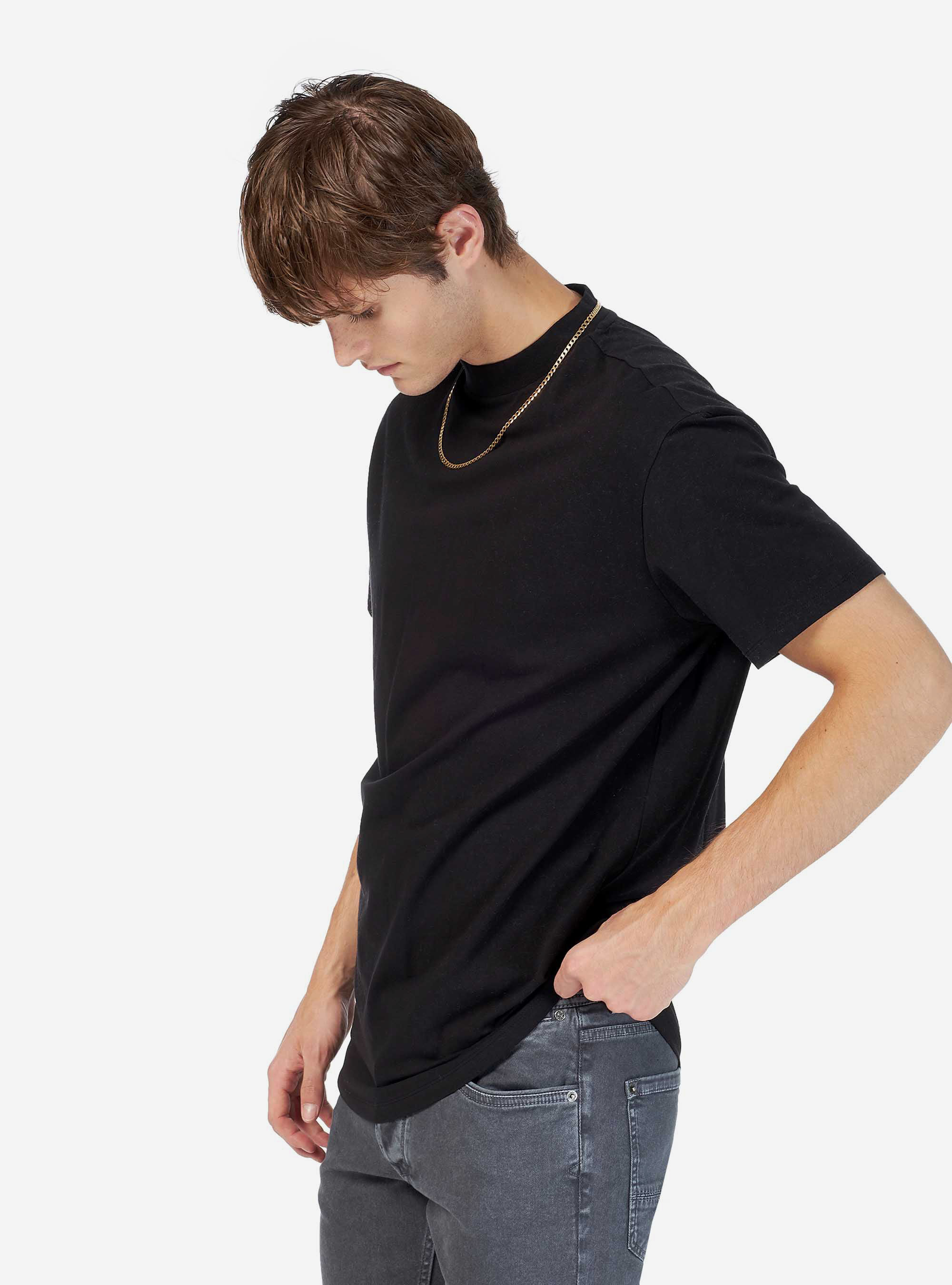 Maglietta tinta unita, NERO