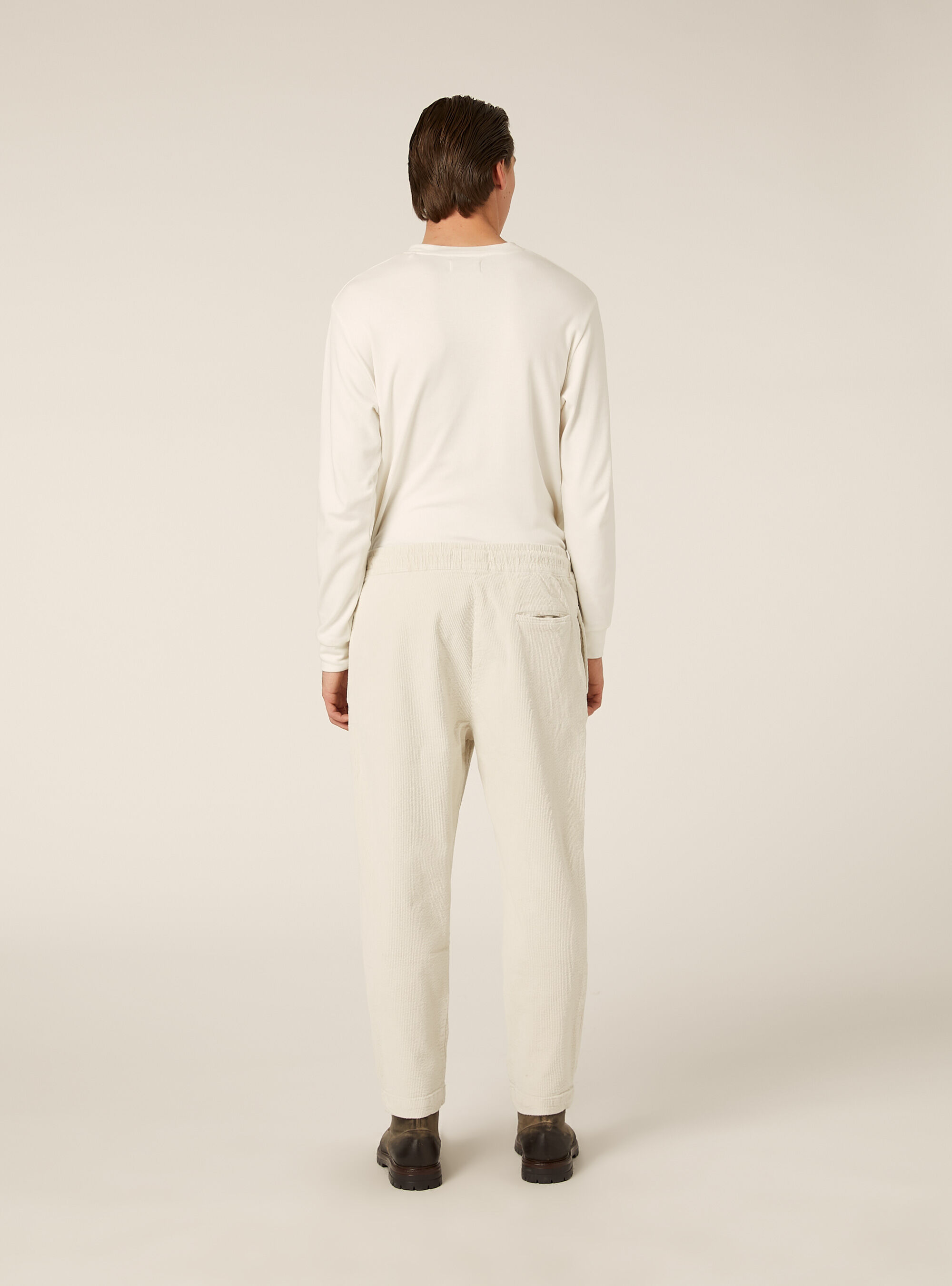 Corduroy jogger pants, WH1 OFF WHITE