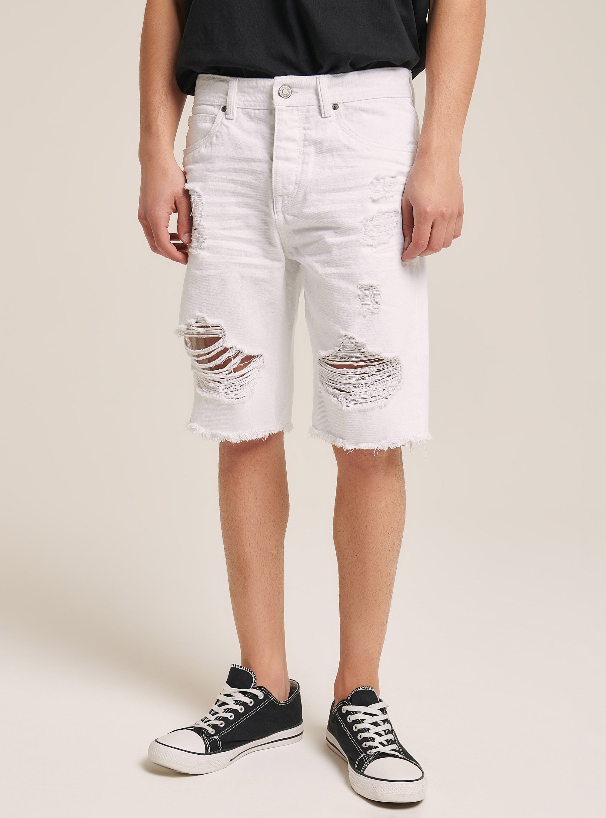 Bermudas vaqueras rotas hotsell hombre
