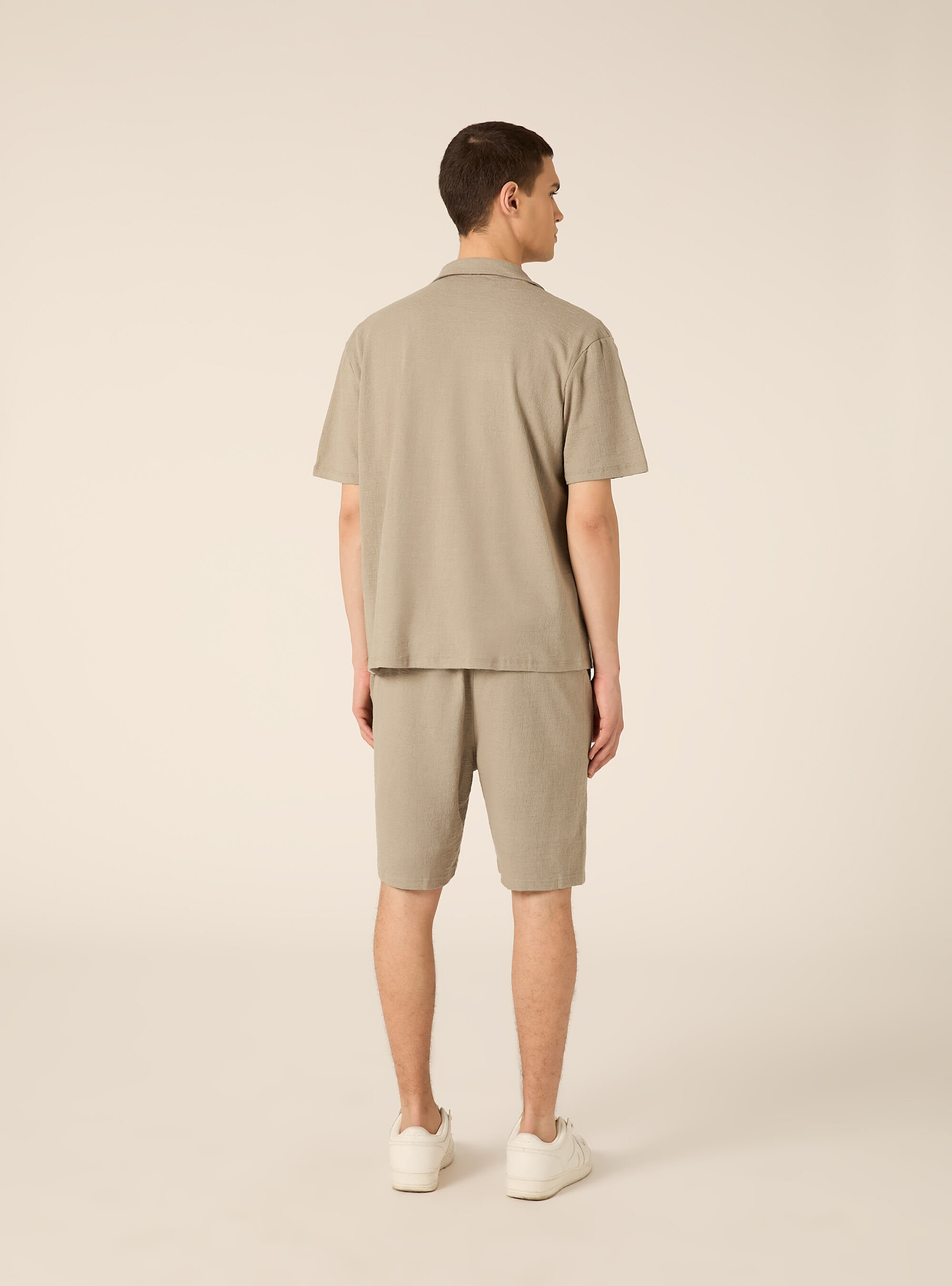 Bermuda in jersey texture regular fit, KY3 KAKY LIGHT