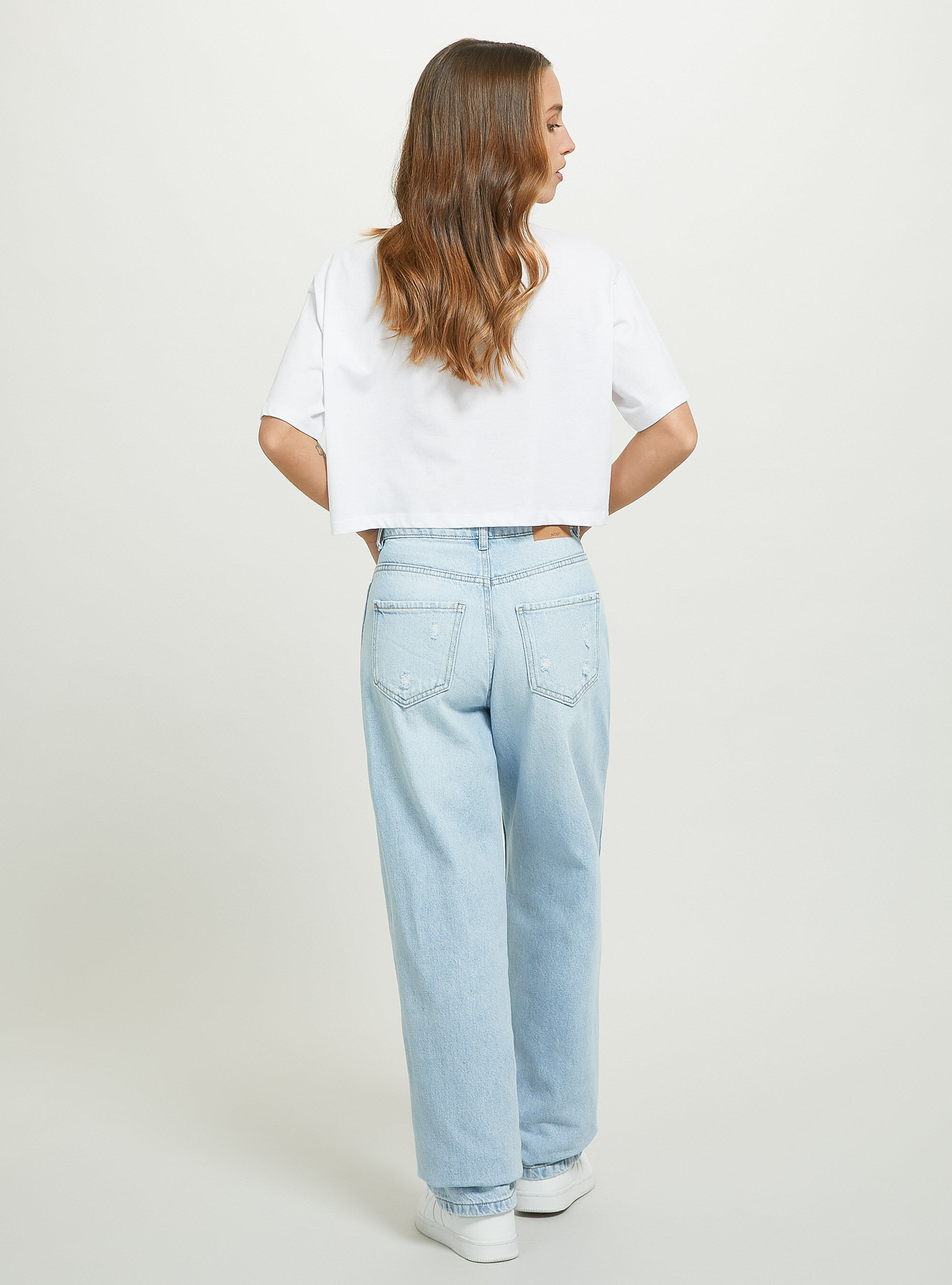 Baggy fit jeans, D006 AZURE