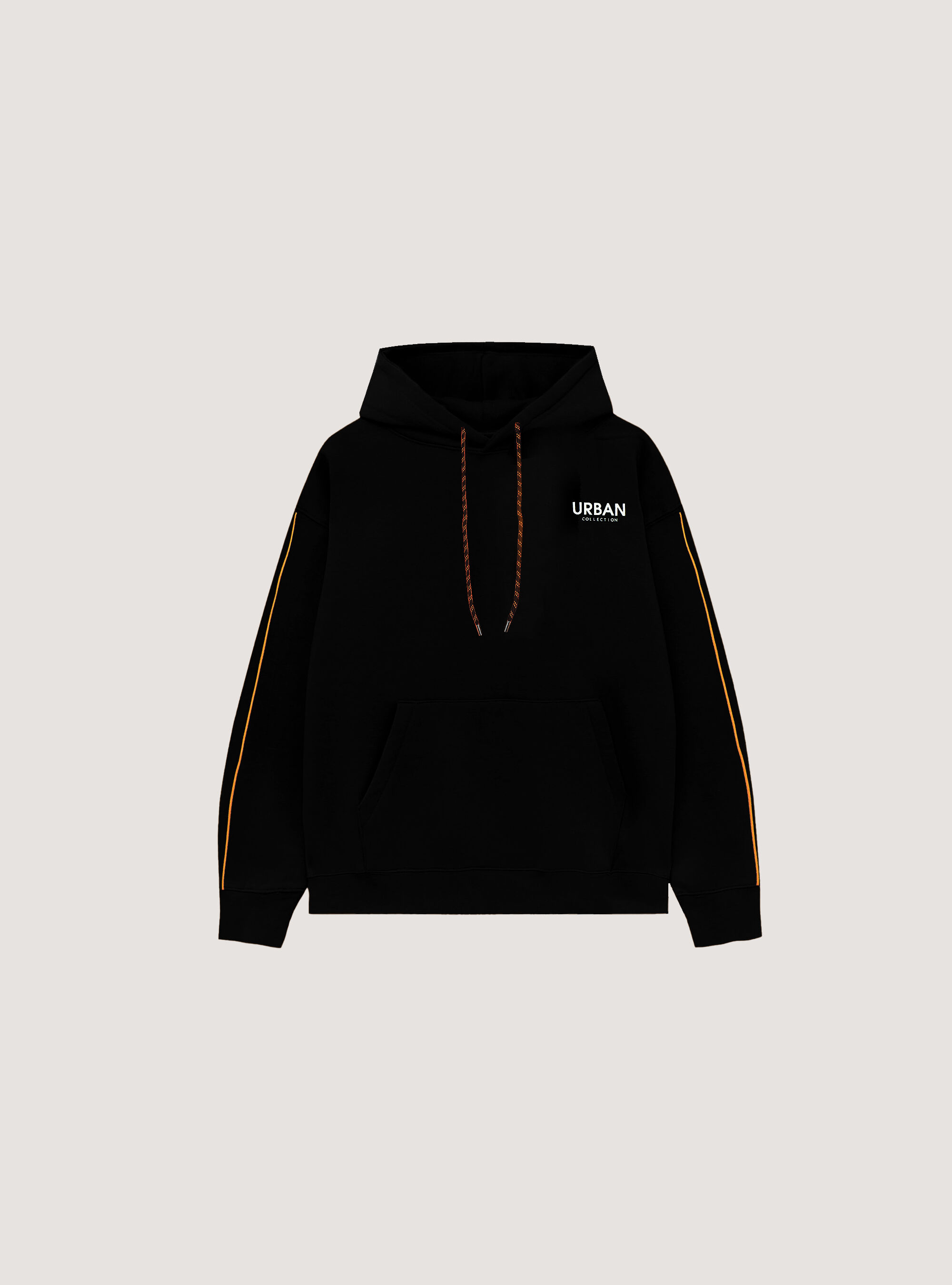 Urban sweatshirt with contrasting details, BK1 BLACK