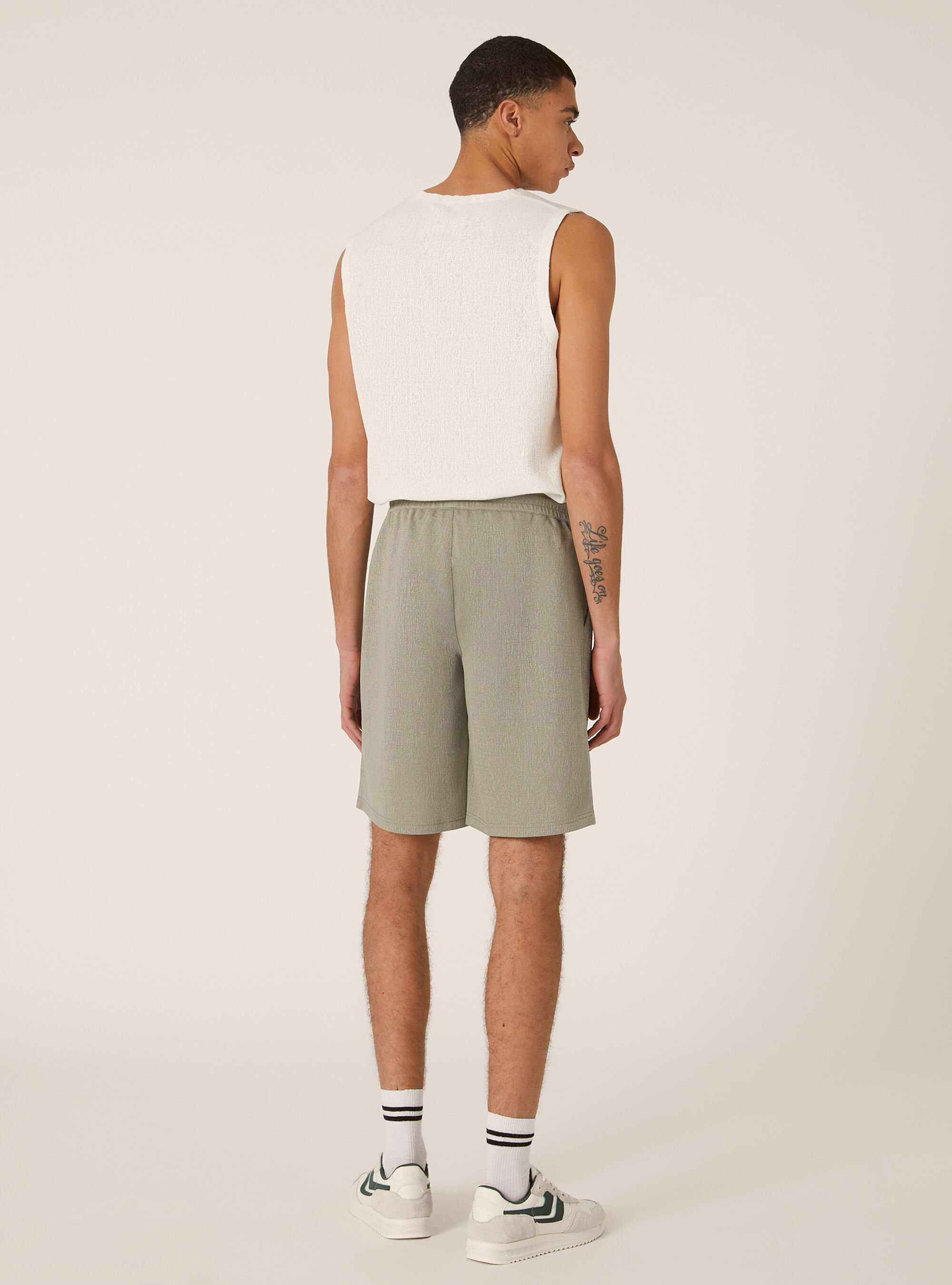 Bermudas con textura y cord&oacute;n ajustable, SG3 SAGE LIGHT