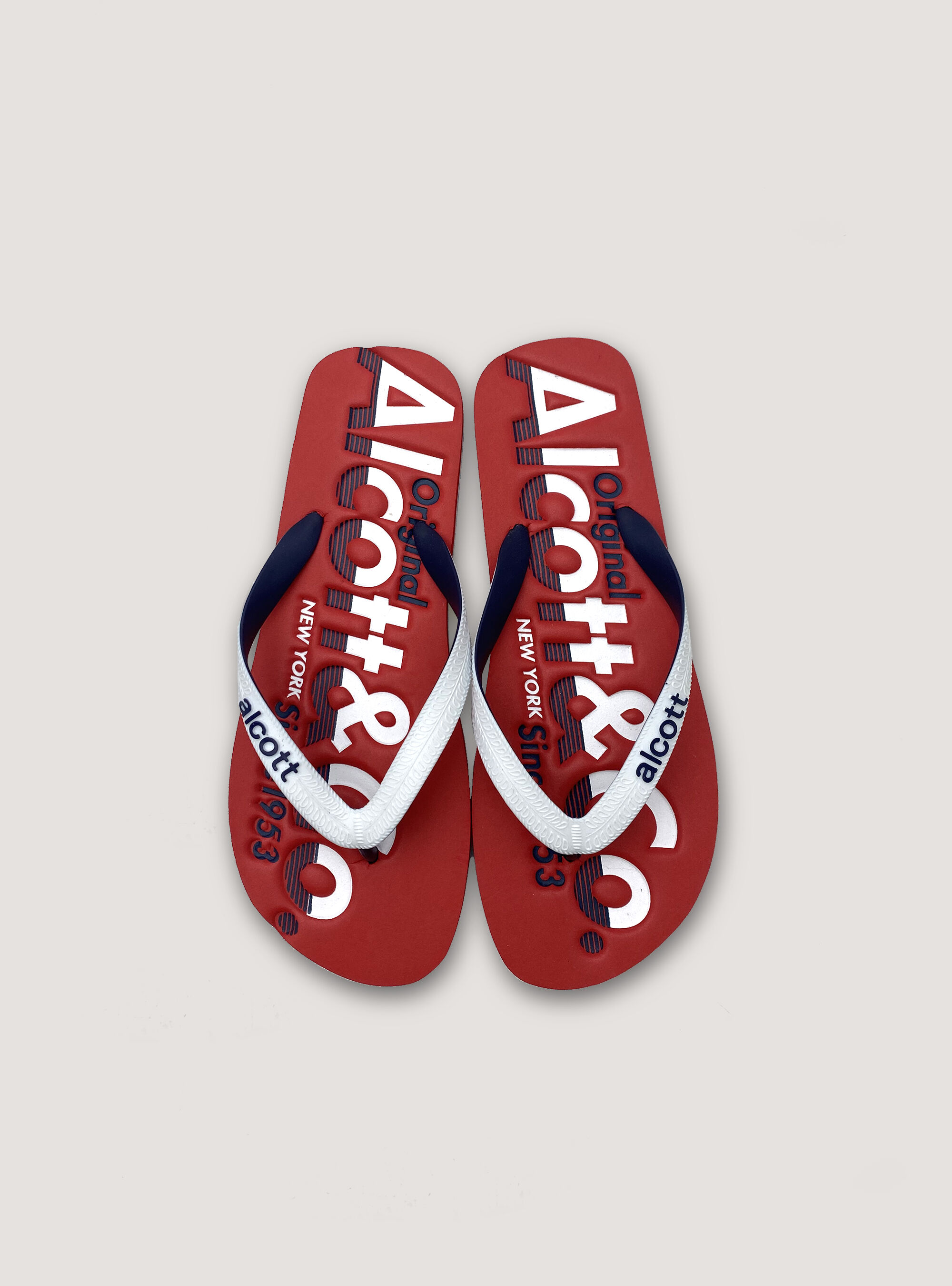 Flip flops with logo