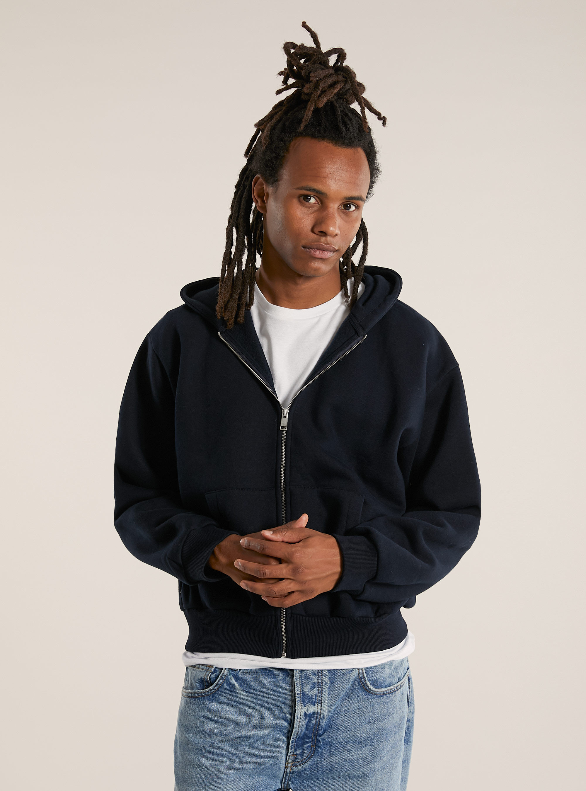 Felpa con zip e cappuccio boxy fit Alcott Felpe Uomo