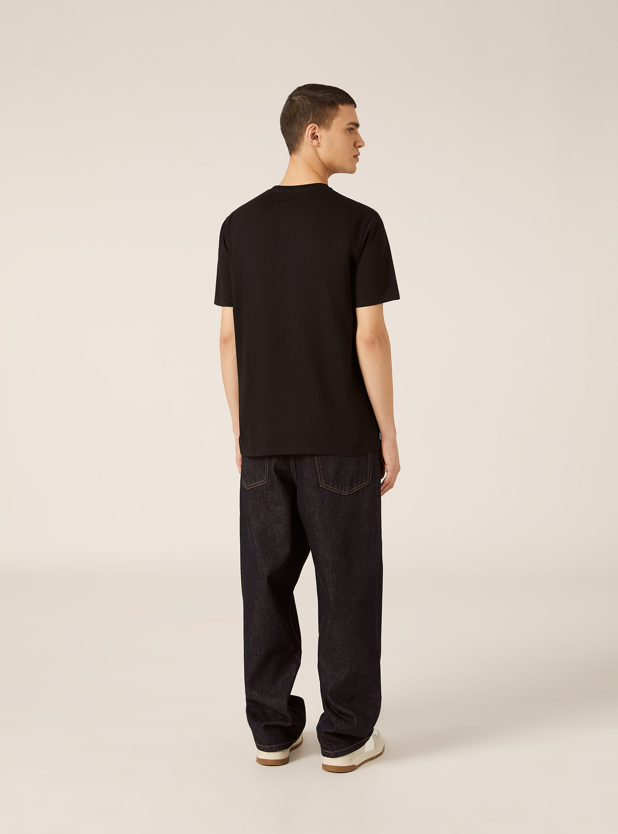 Maglietta girocollo basica, BK1 BLACK