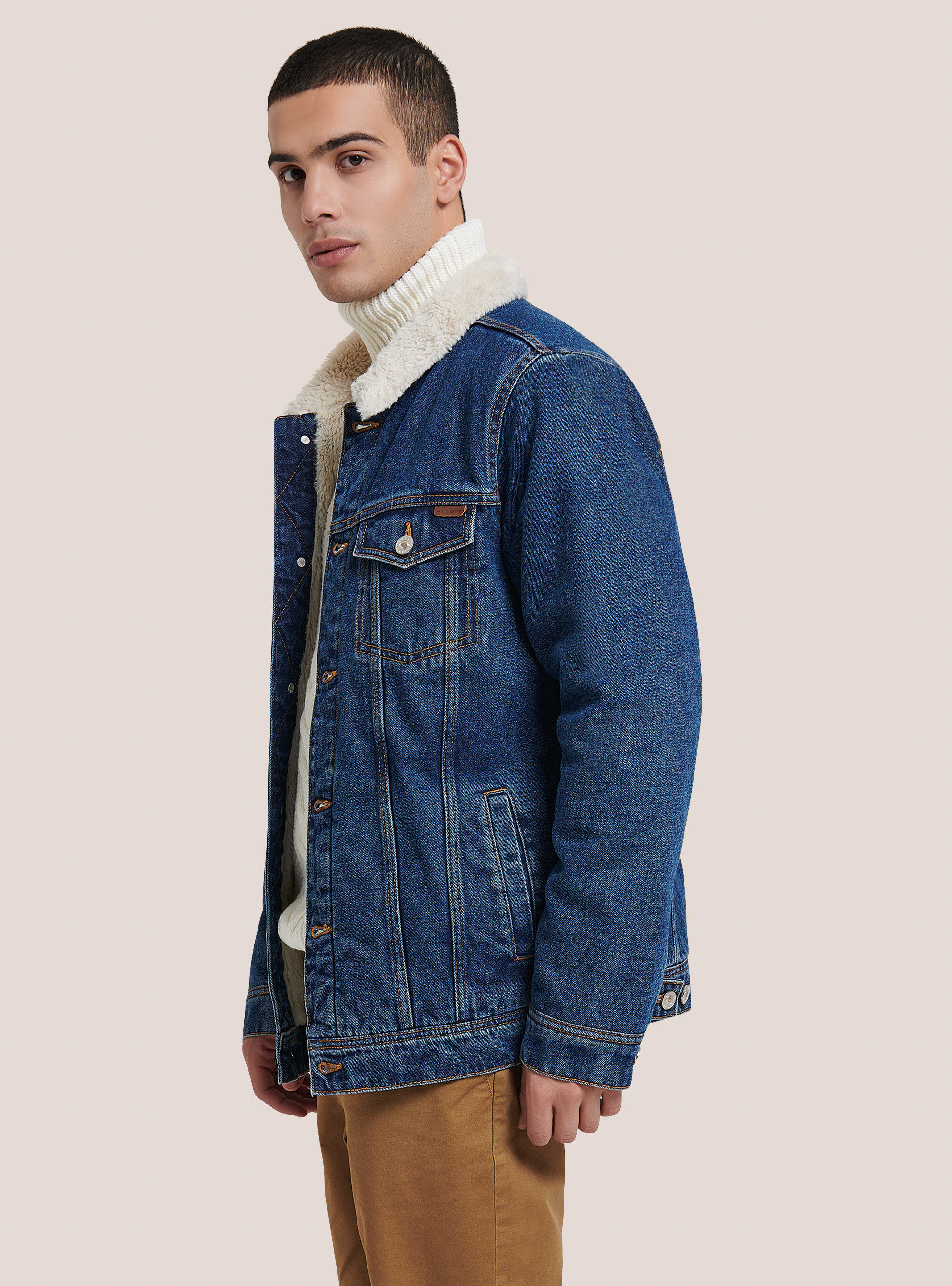 lambskin denim jacket