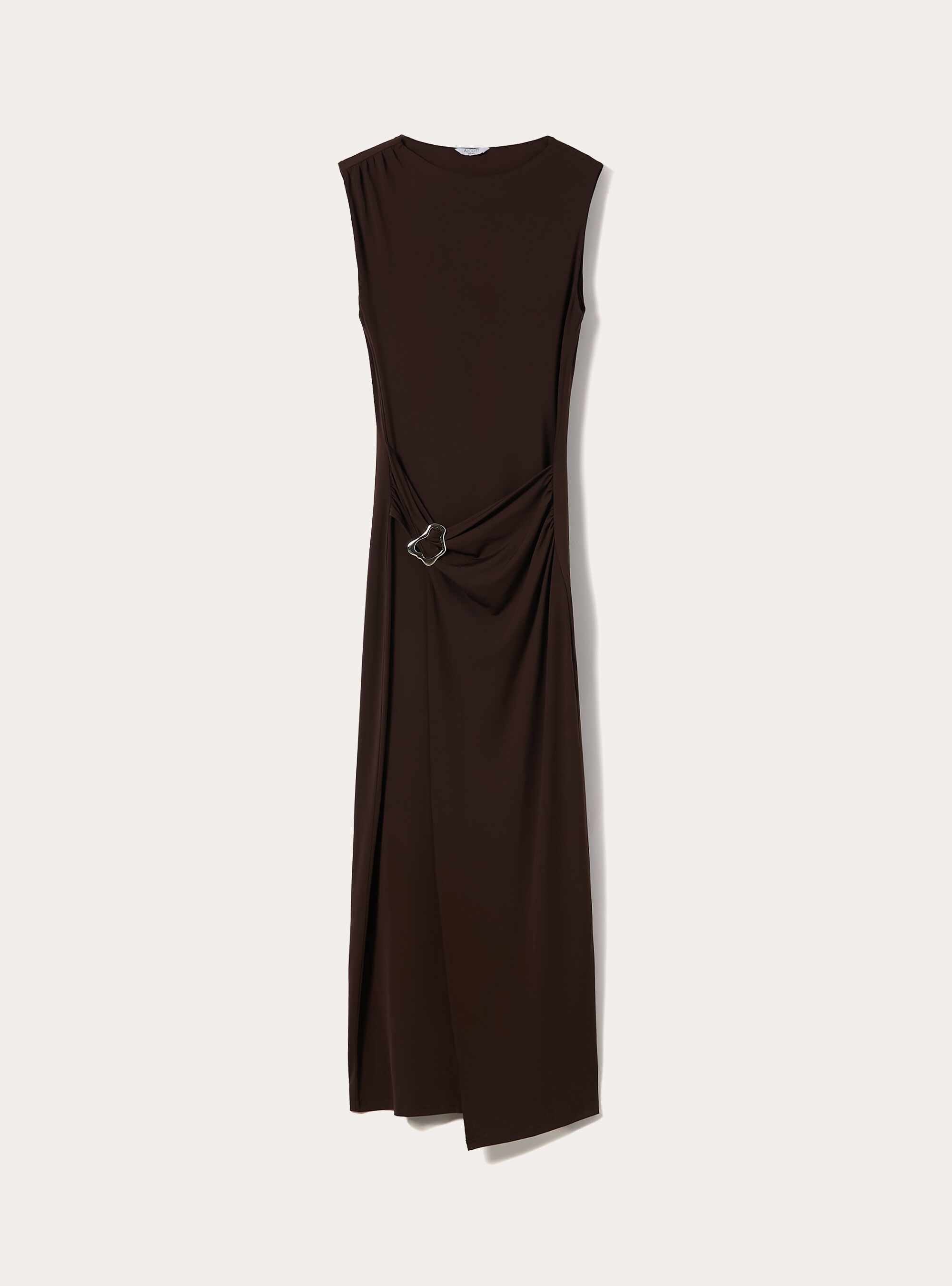 Abito midi con dettaglio, BR2 BROWN MEDIUM