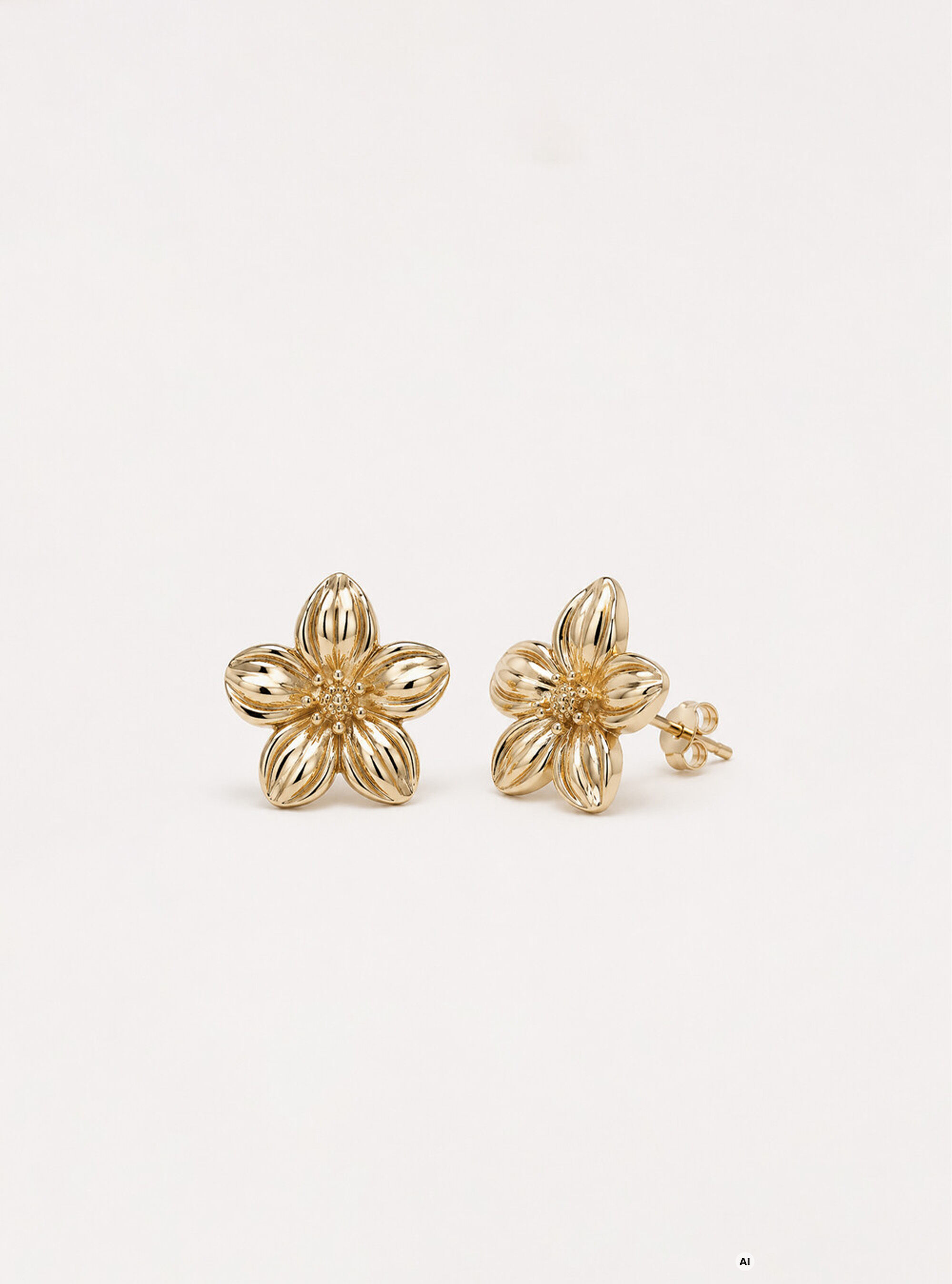 Flower shaped stud earrings