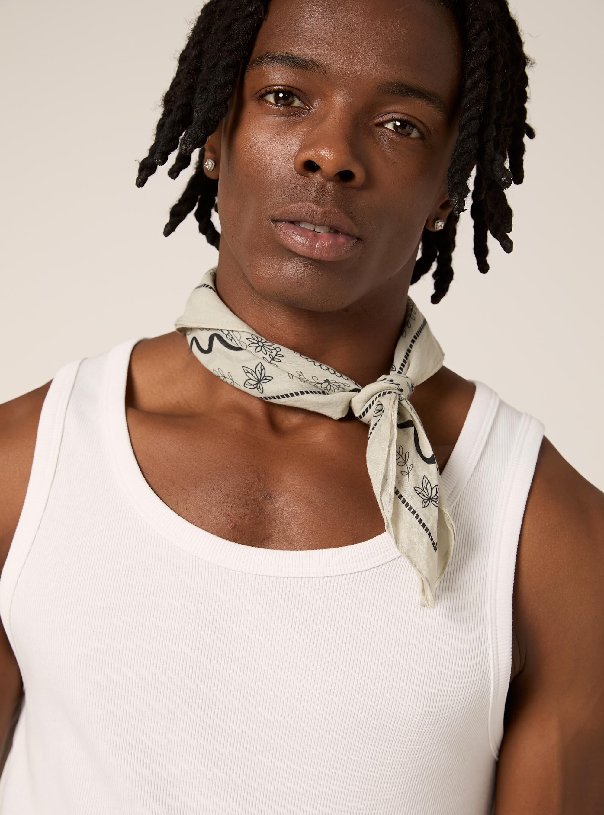 Ribbed cotton tank top, WH3 WHITE