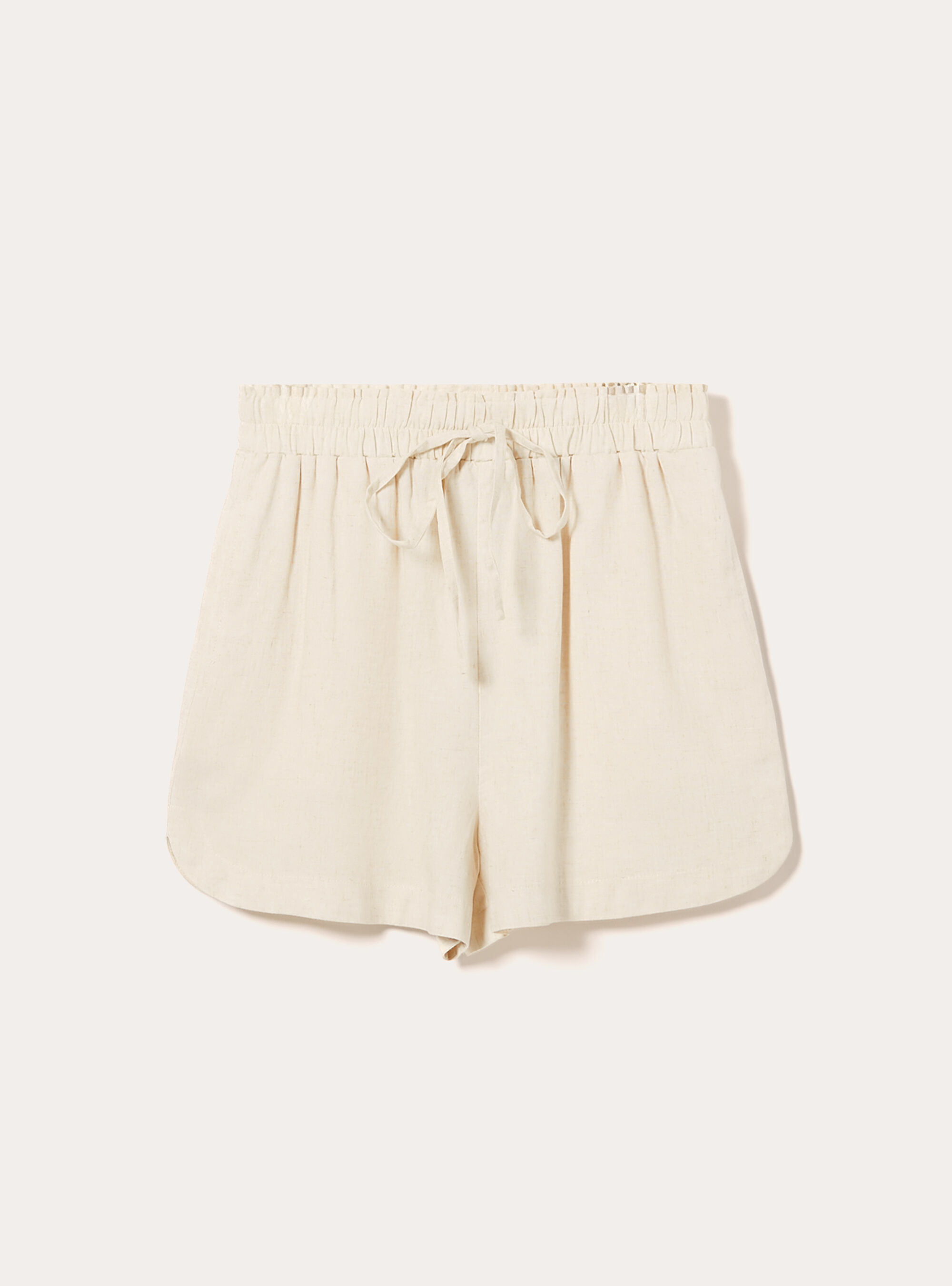 Linen-blend shorts, MBG3 BEIGE MEL LIGHT
