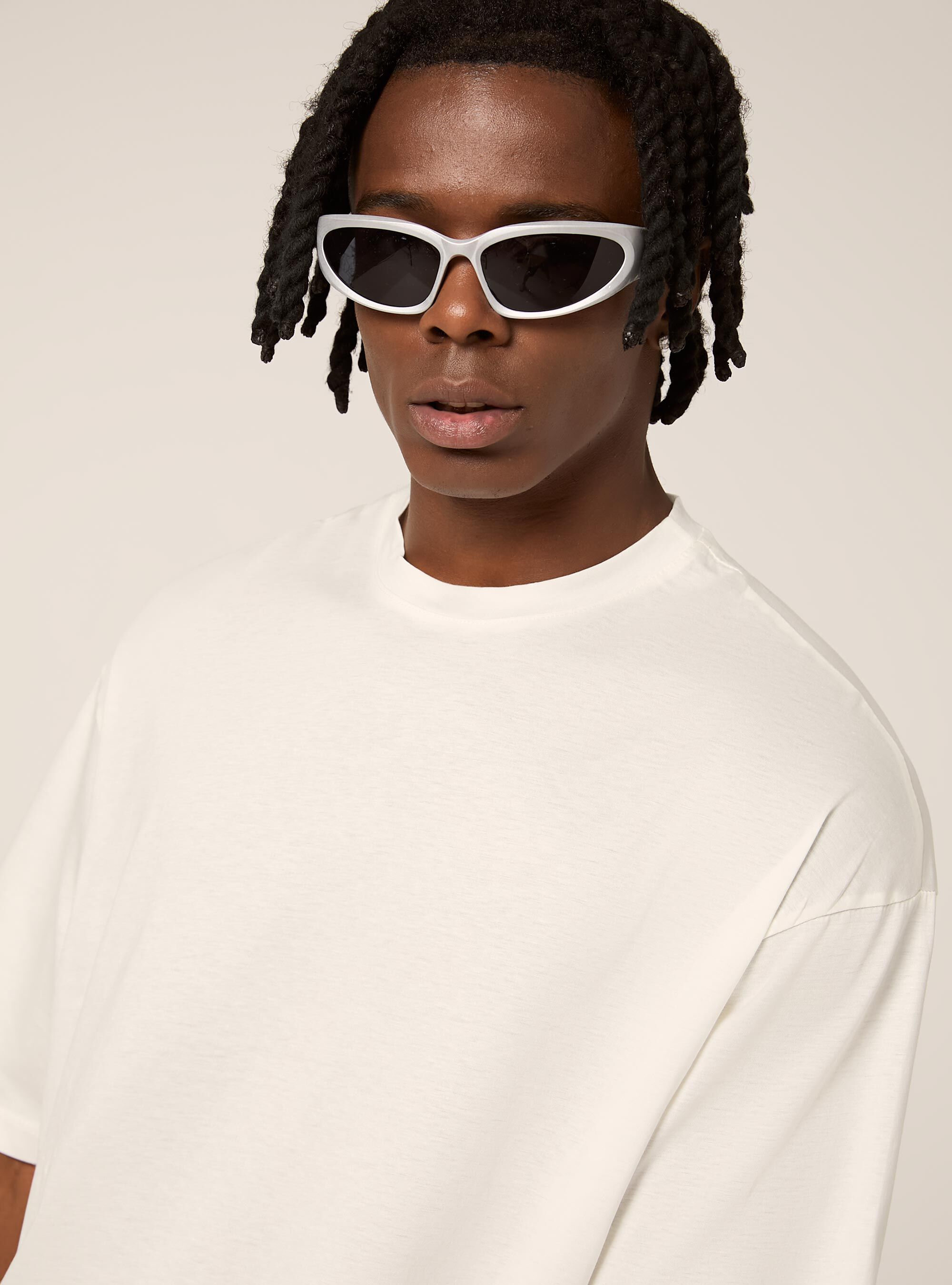 T-shirt &agrave; coupe souple, WH1 OFF WHITE