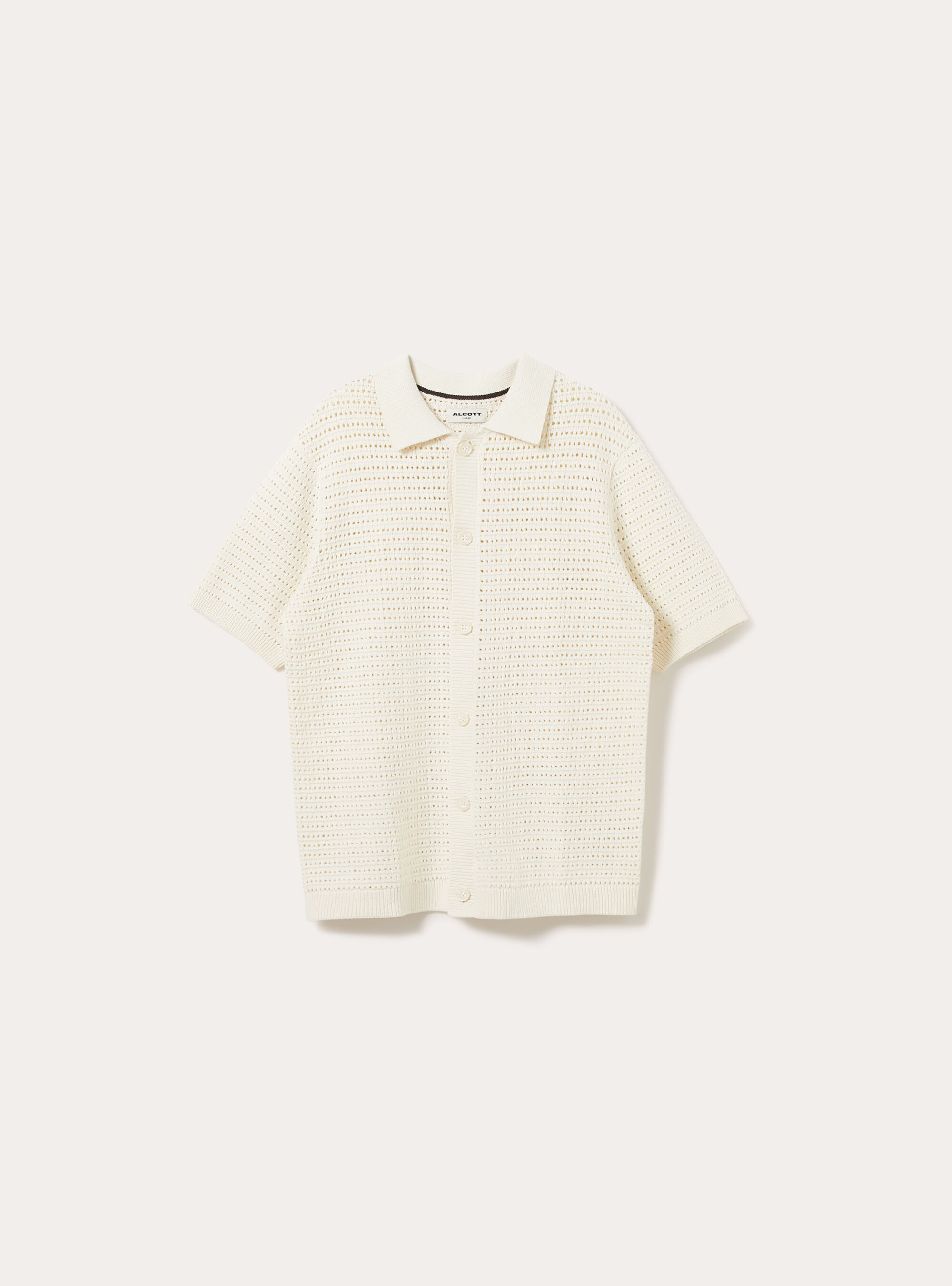 Strickjacke mit Lochmuster, CR3 CREAM LIGHT