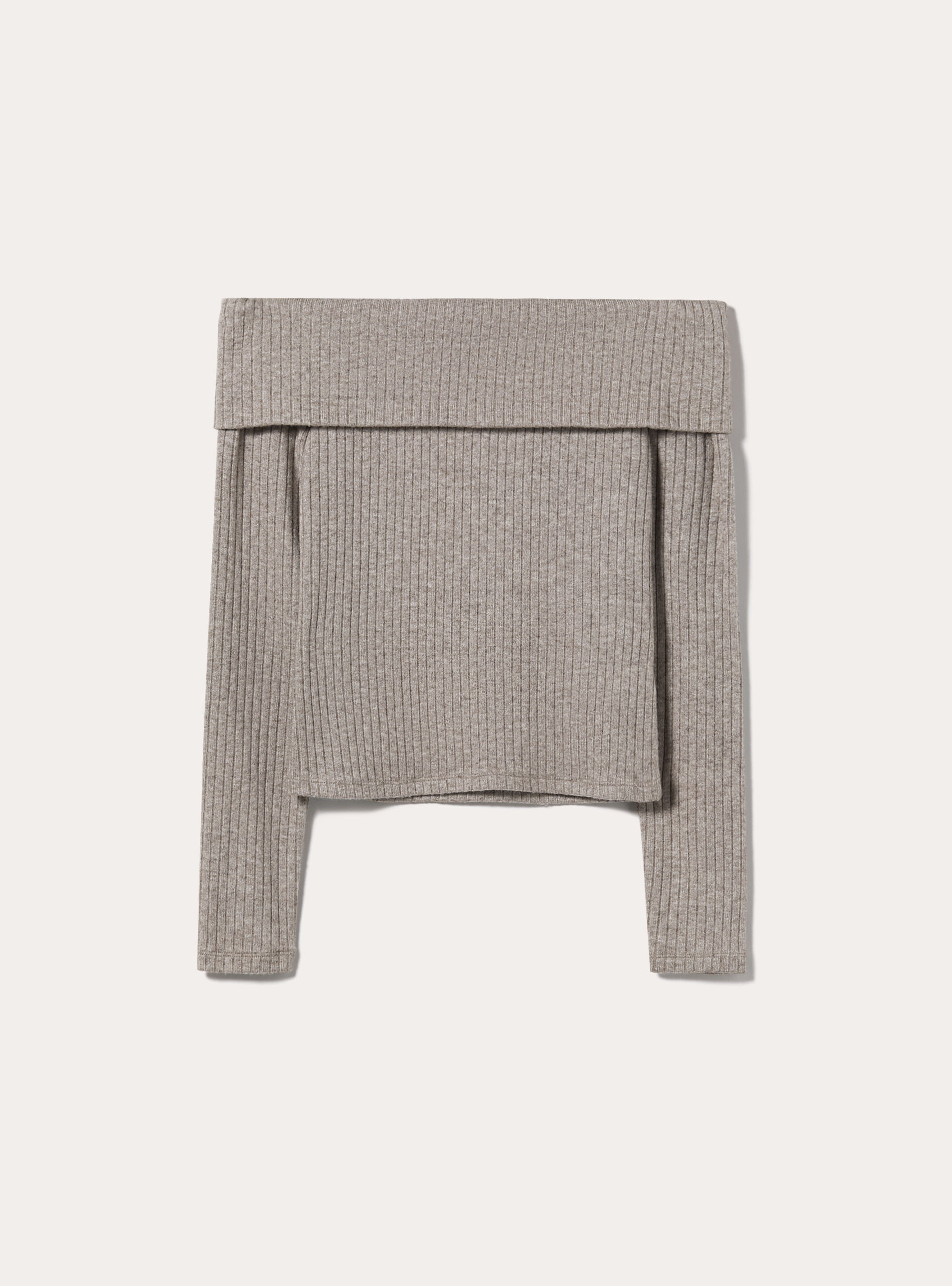 Maglietta con spalle scoperte, MBG2 BEIGE MEL MED