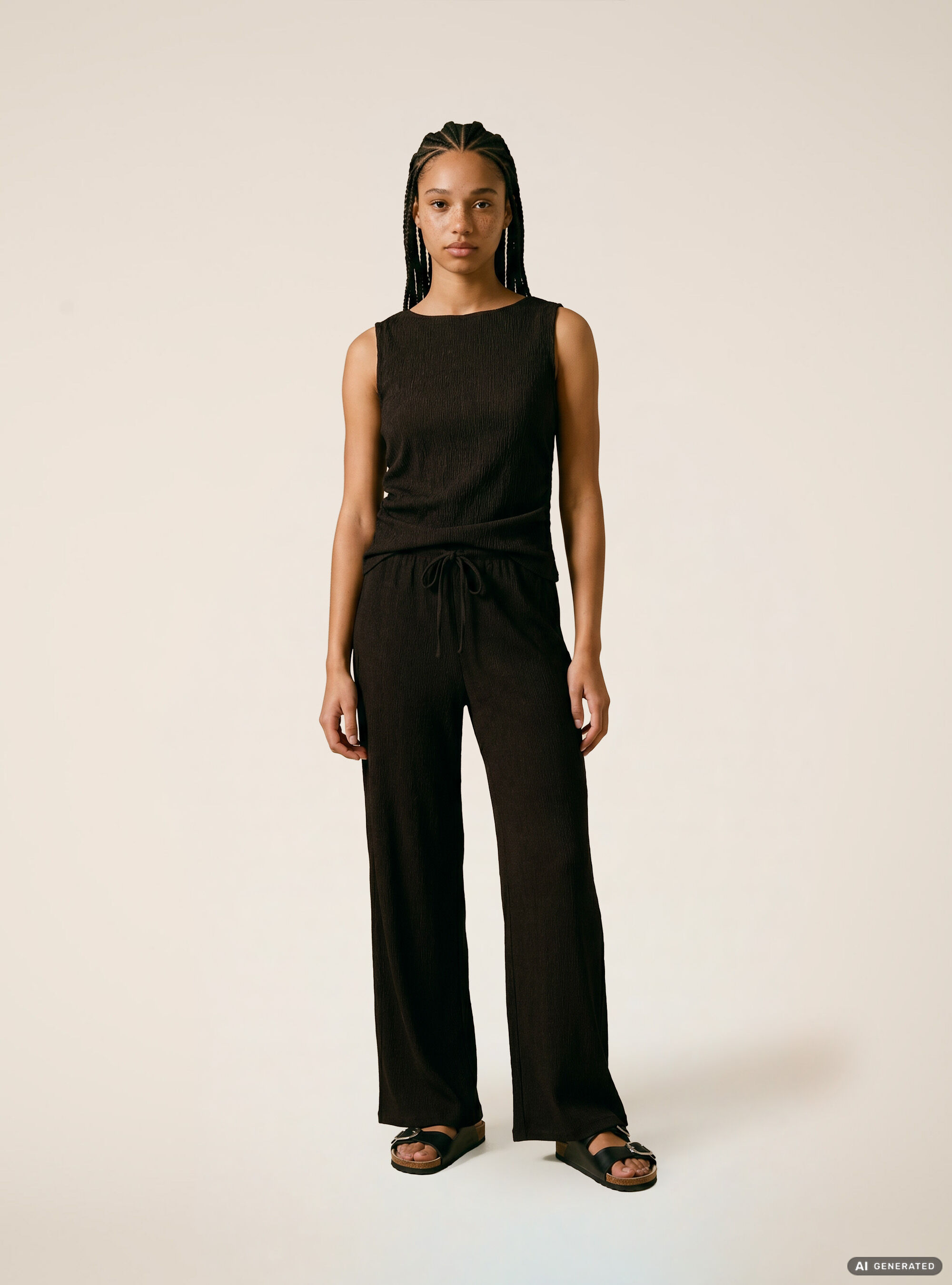 Pantaloni texturizzati, NERO