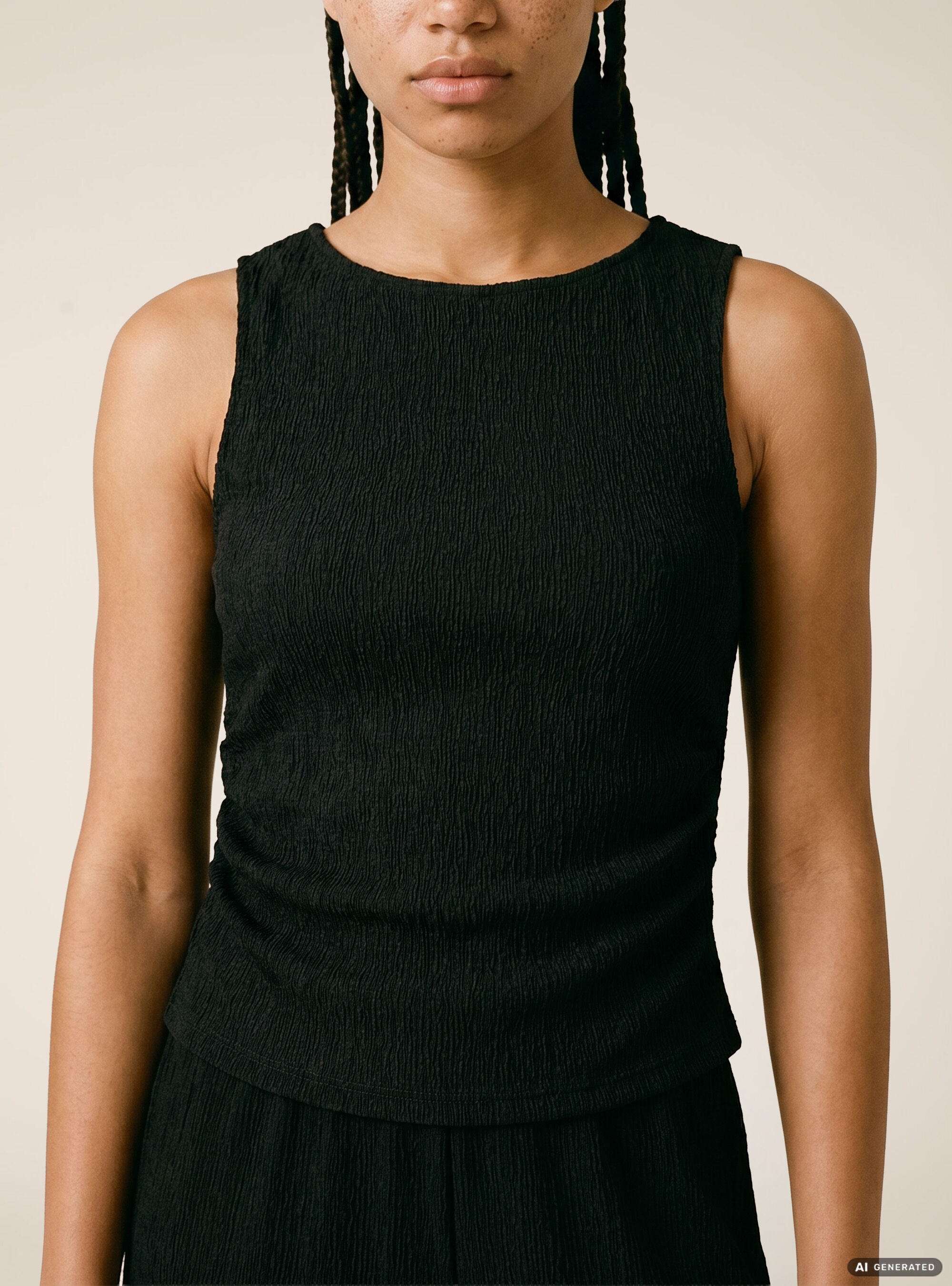T-shirt maniche ad alette texturizzata, BK1 BLACK