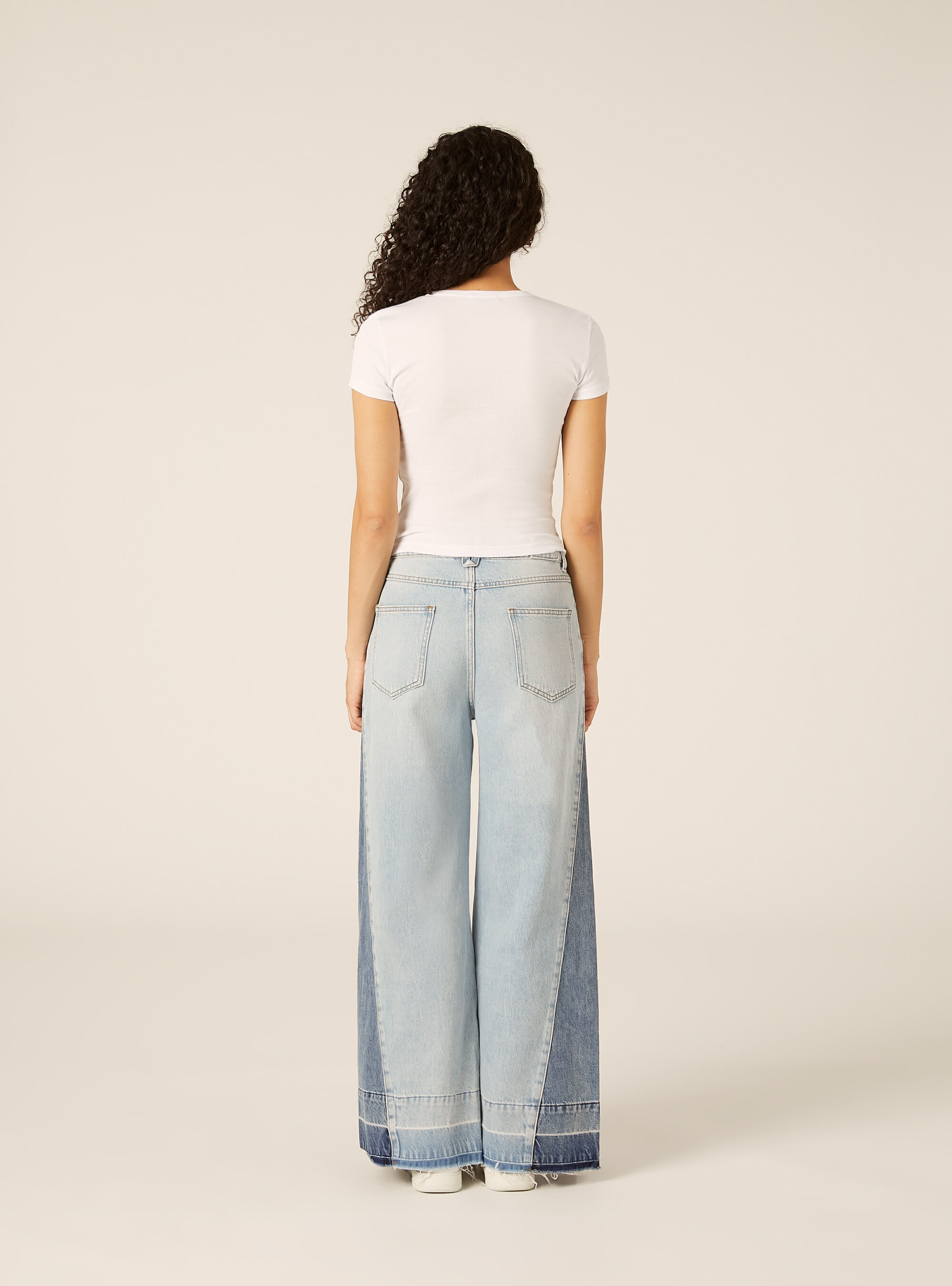 T-shirt regular con stampa "imperfetta", WH3 WHITE