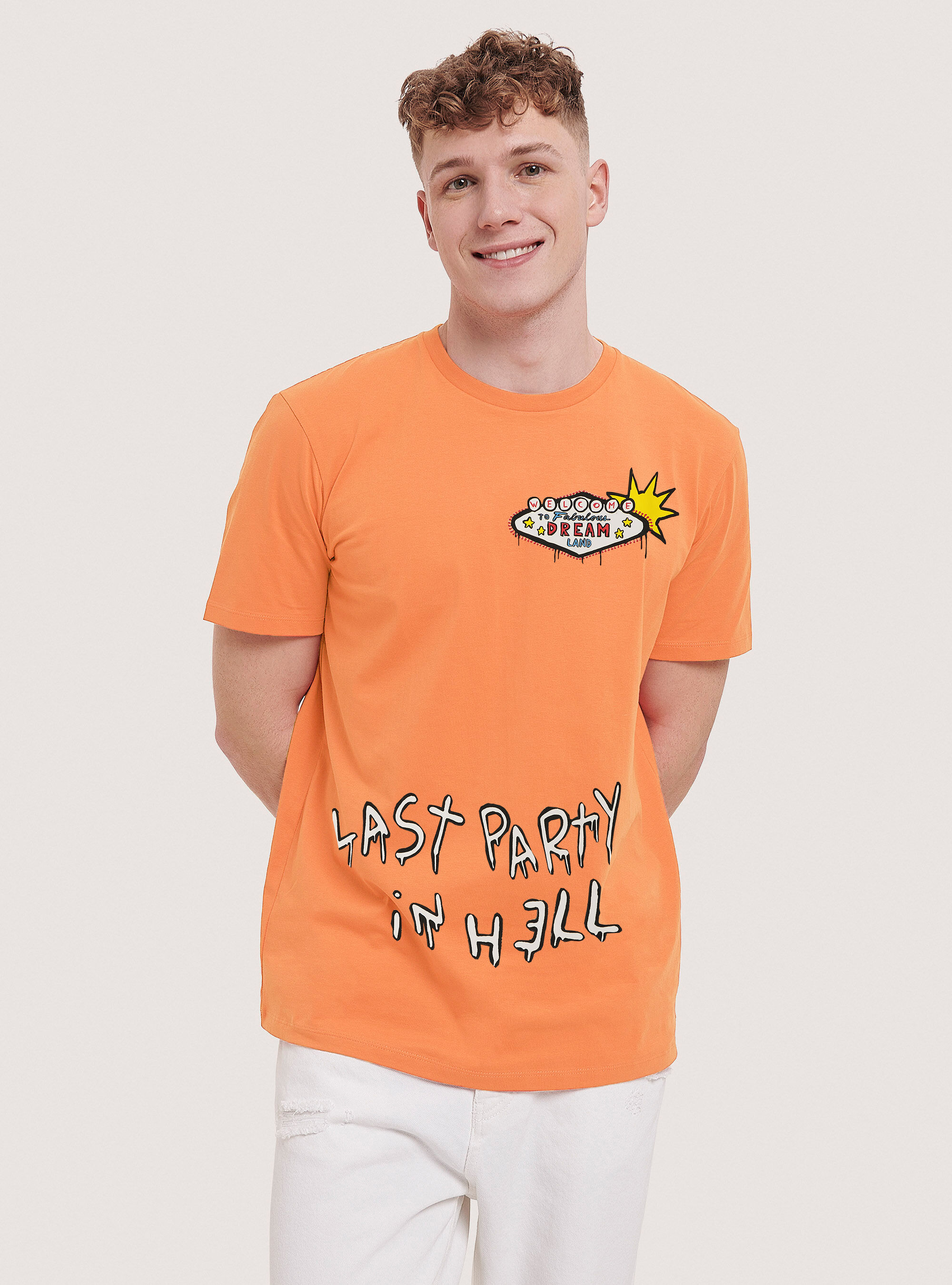 Maglia arancione uomo online