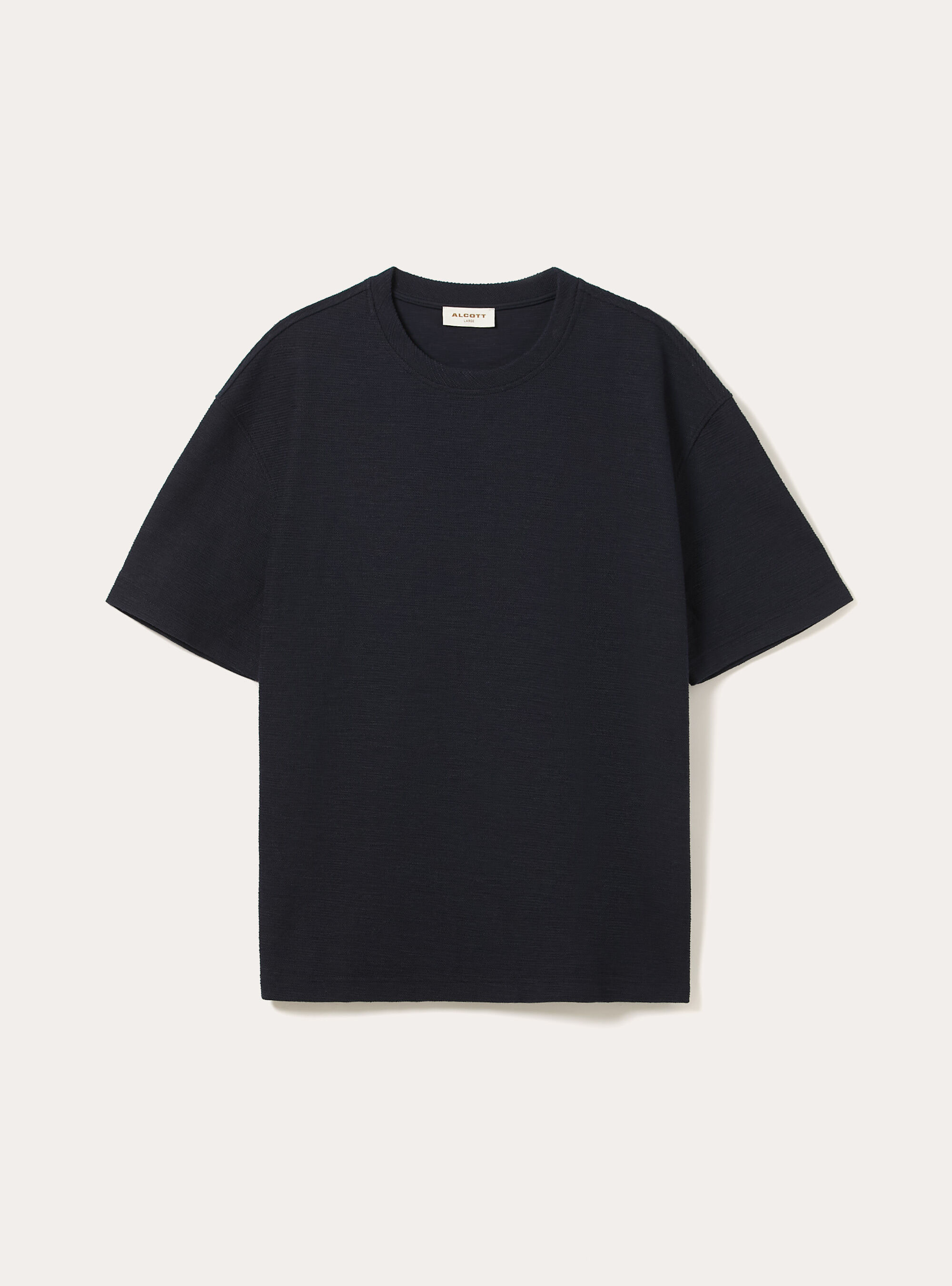 Textured cotton T-shirt, NA1 NAVY DARK