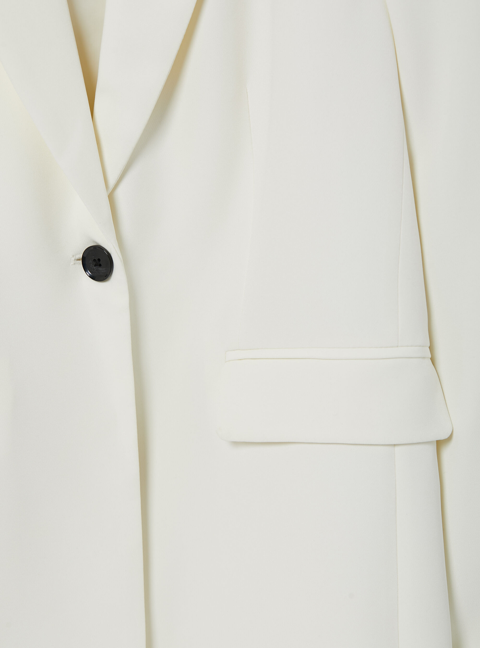 Plain-coloured single-breasted blazer, WH1 OFF WHITE