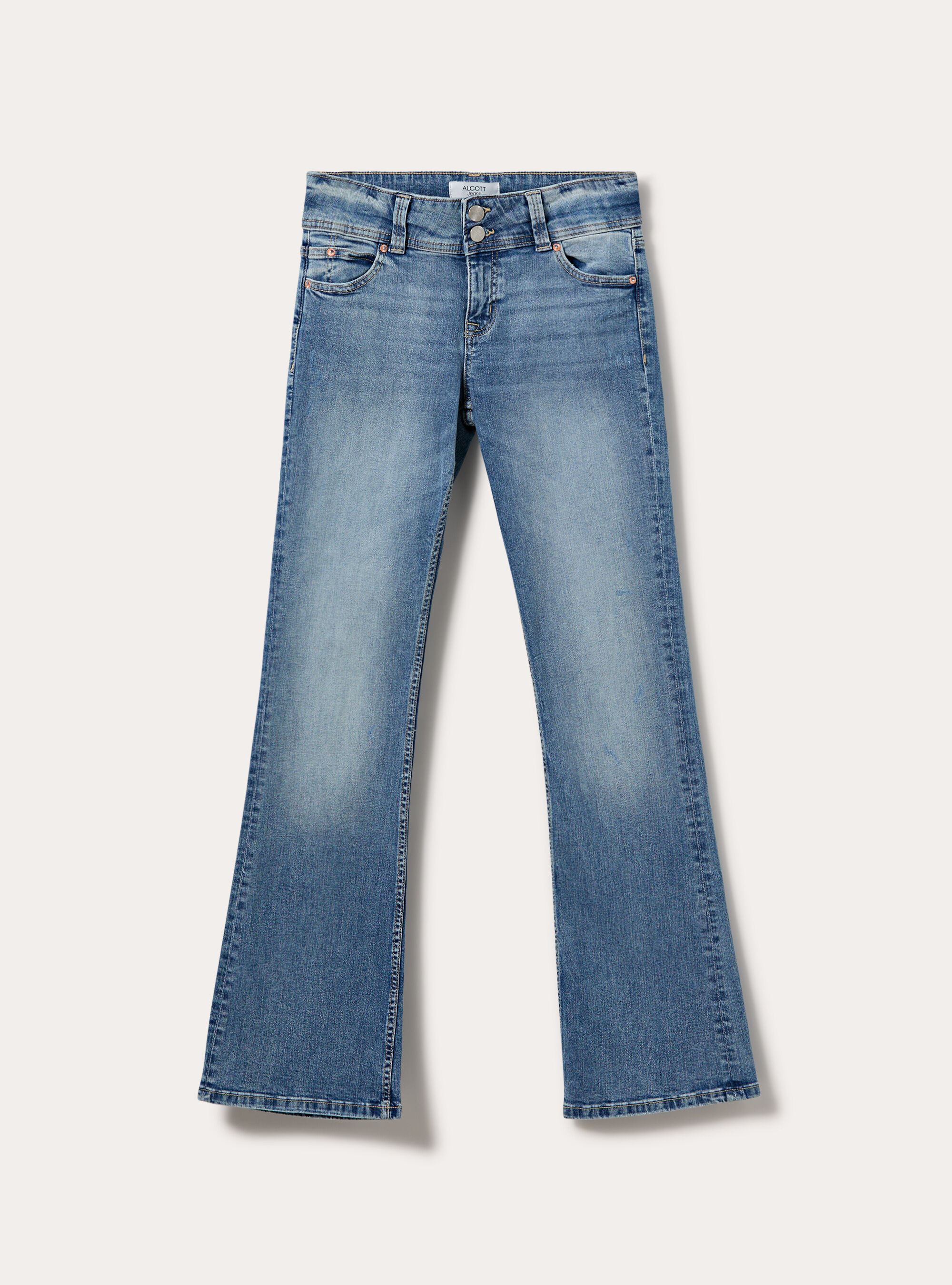 Jeans bootcut  vita bassa, D006 AZURE