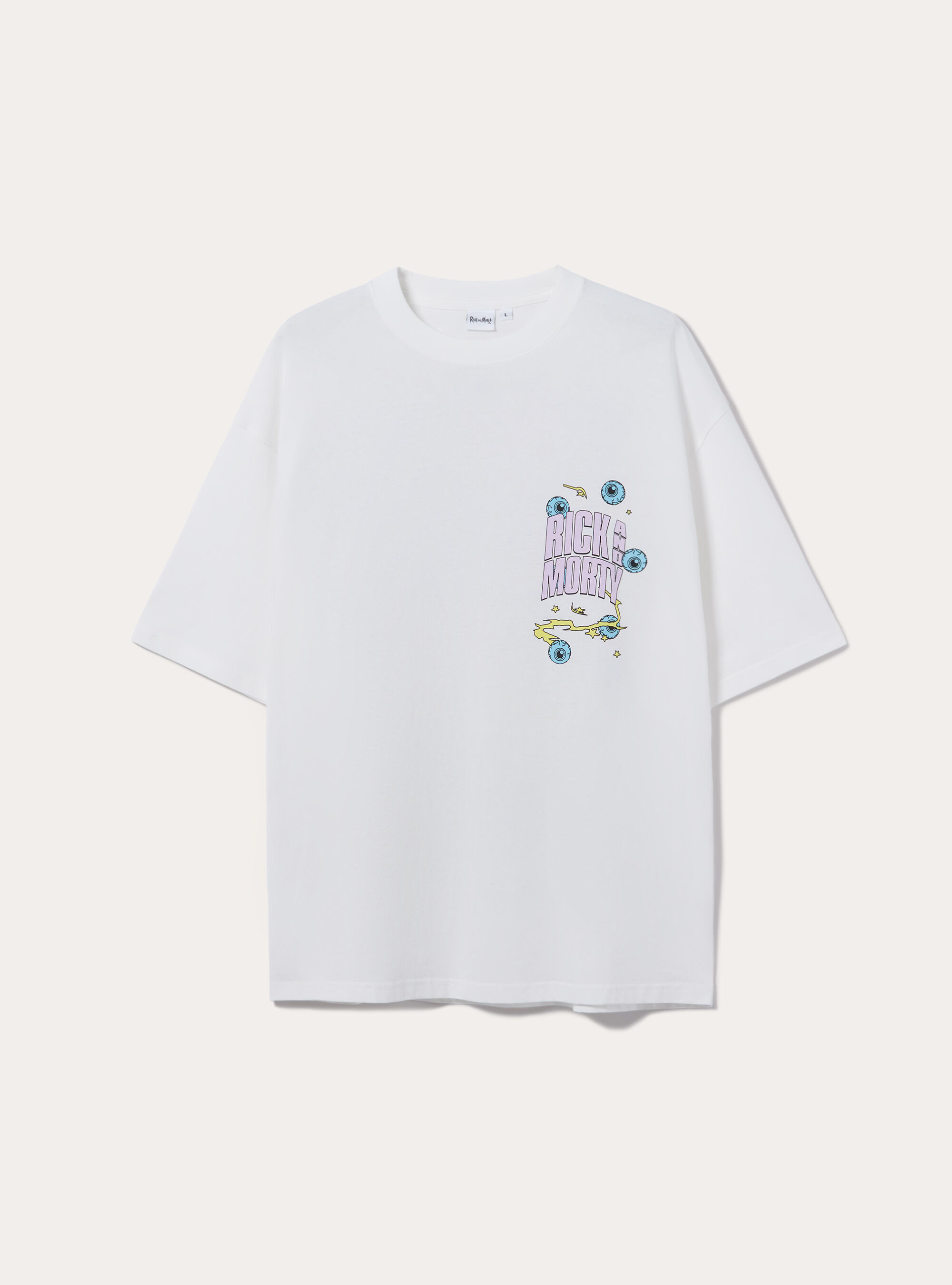 T-shirt rick and morty boxy fit, WH2 WHITE