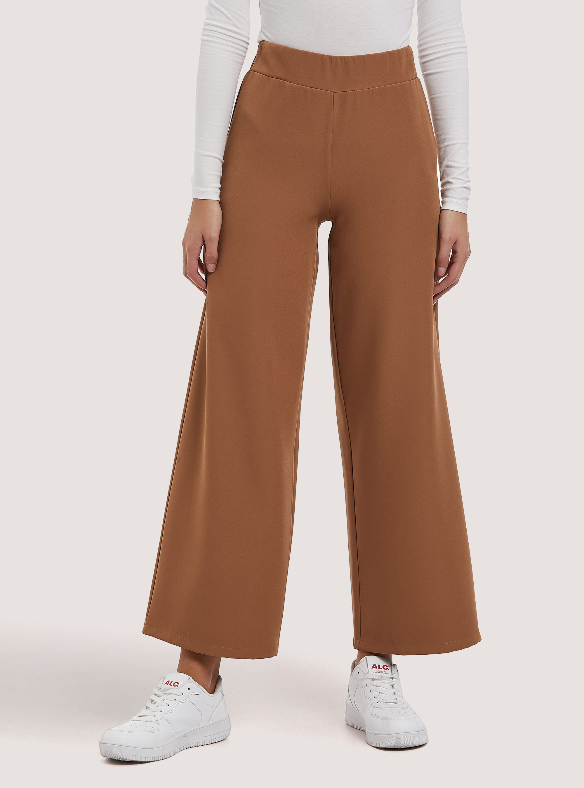 Panta con fondo flare, BR3 BROWN LIGHT