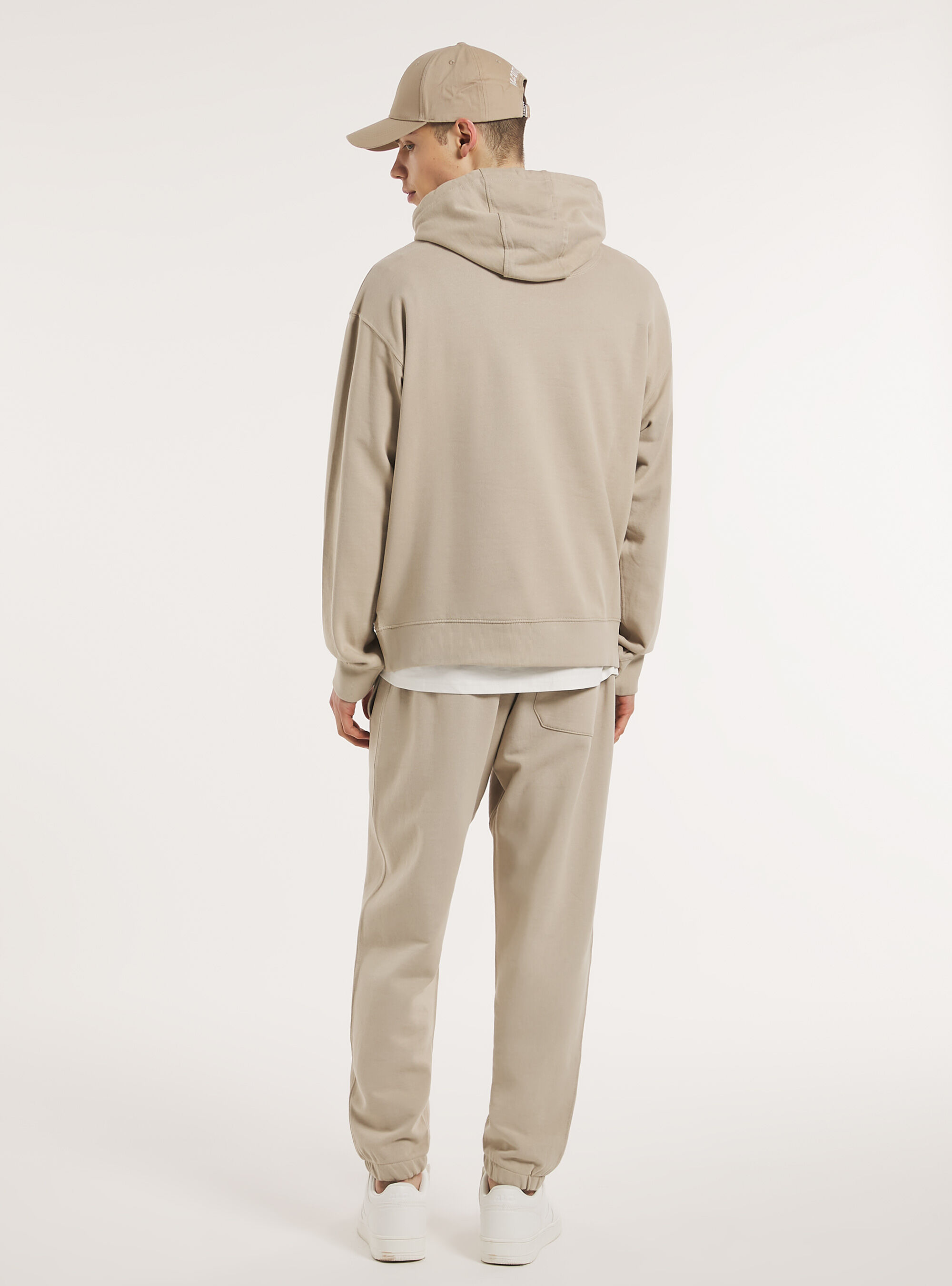 Sweatshirt with hood and pouch pocket, BG2 BEIGE MEDIUM