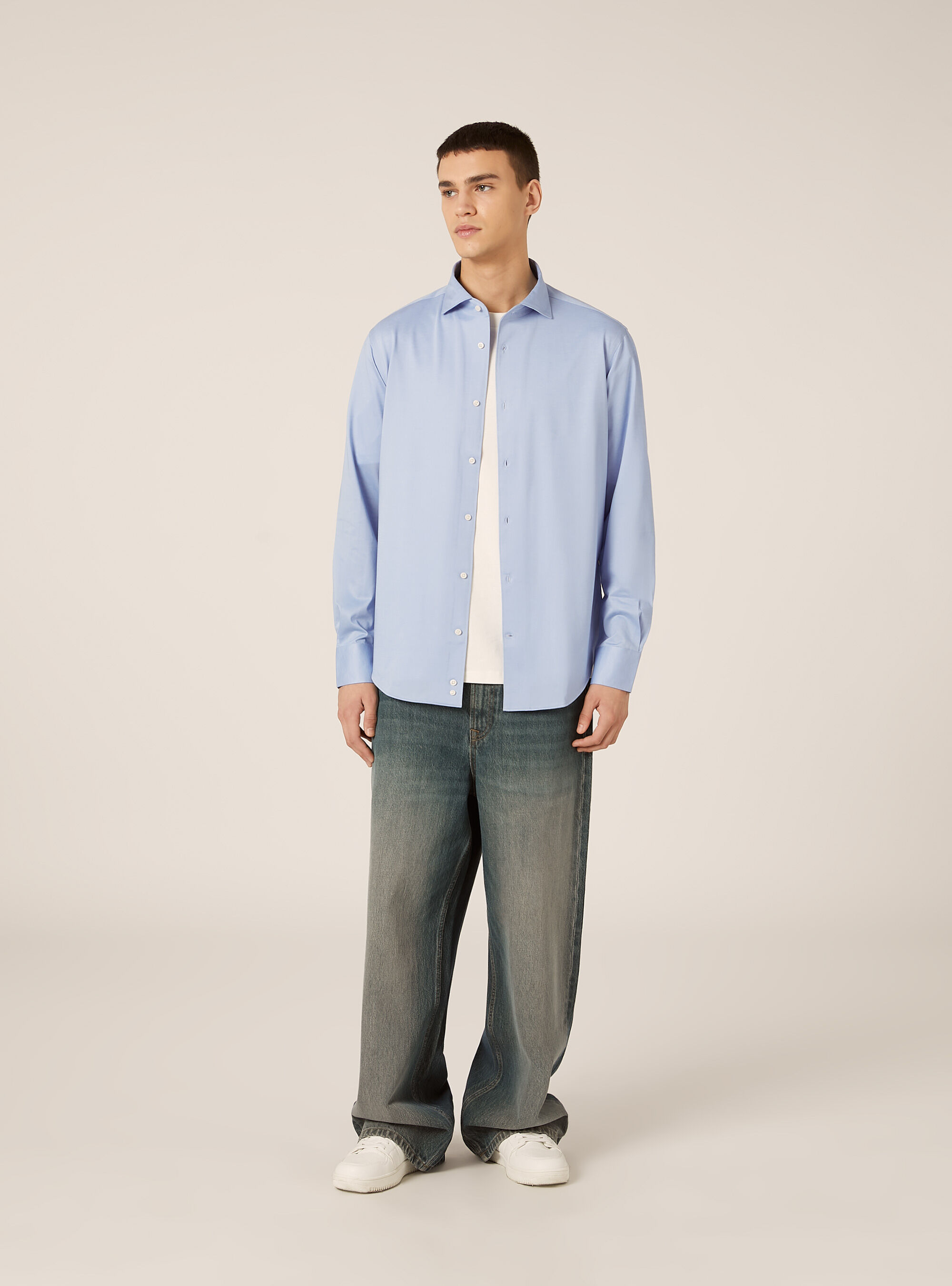 Camicia in jersey in misto cotone