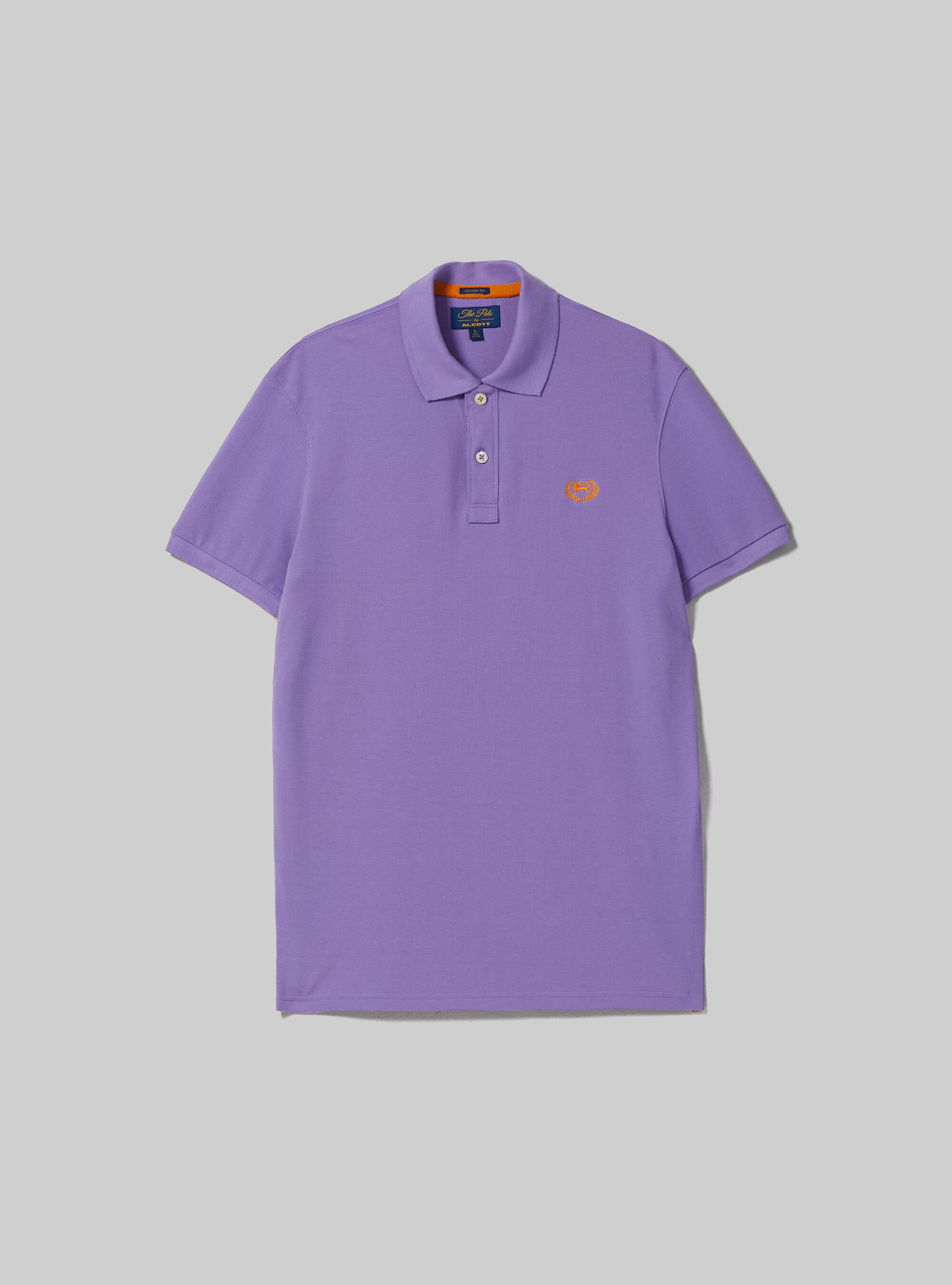 Polo de piqu&eacute; de algod&oacute;n con bordado, LC1 LILLAC DARK