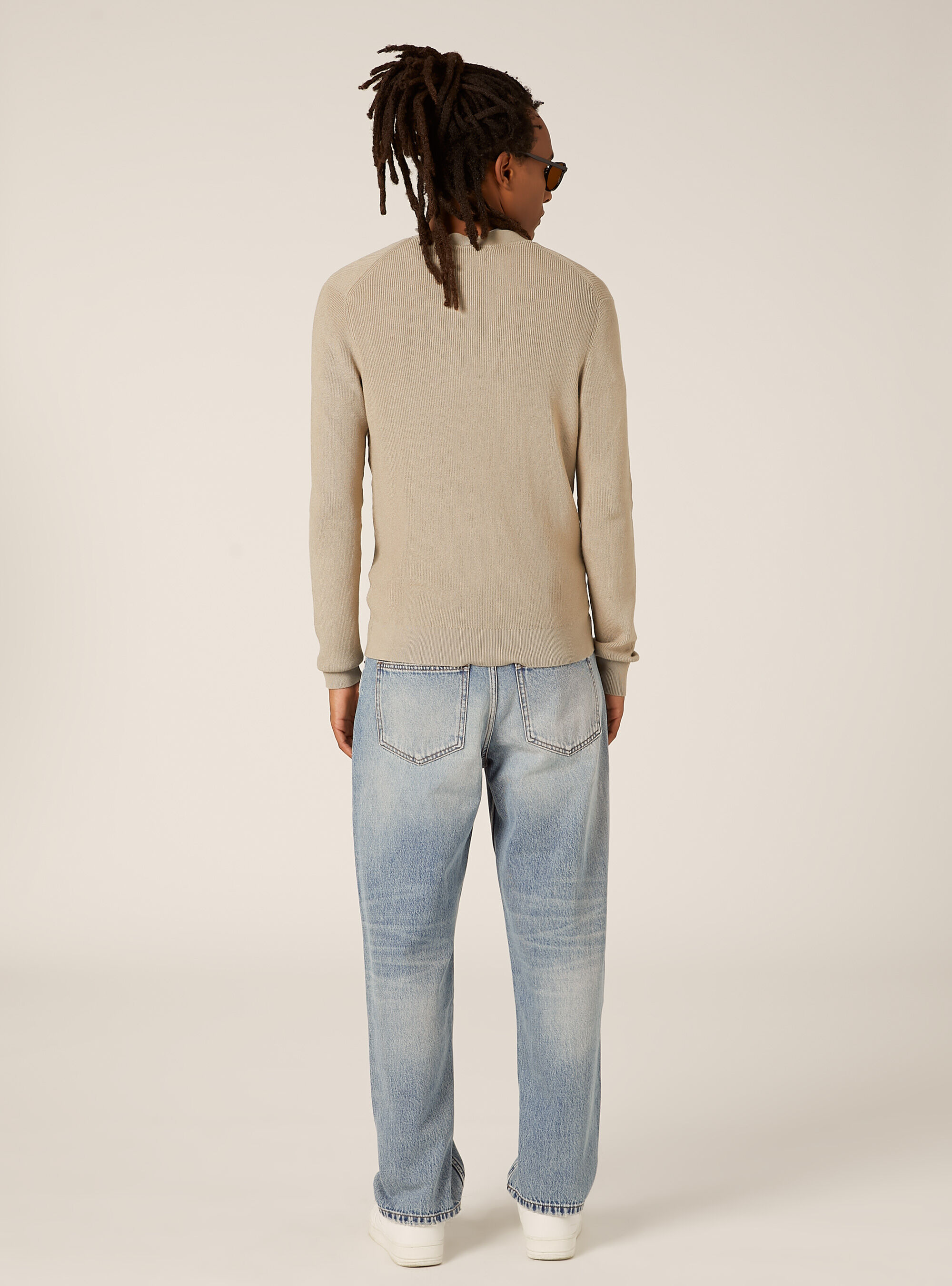 Cardigan l&eacute;ger en maille anglaise, BG2 BEIGE MEDIUM