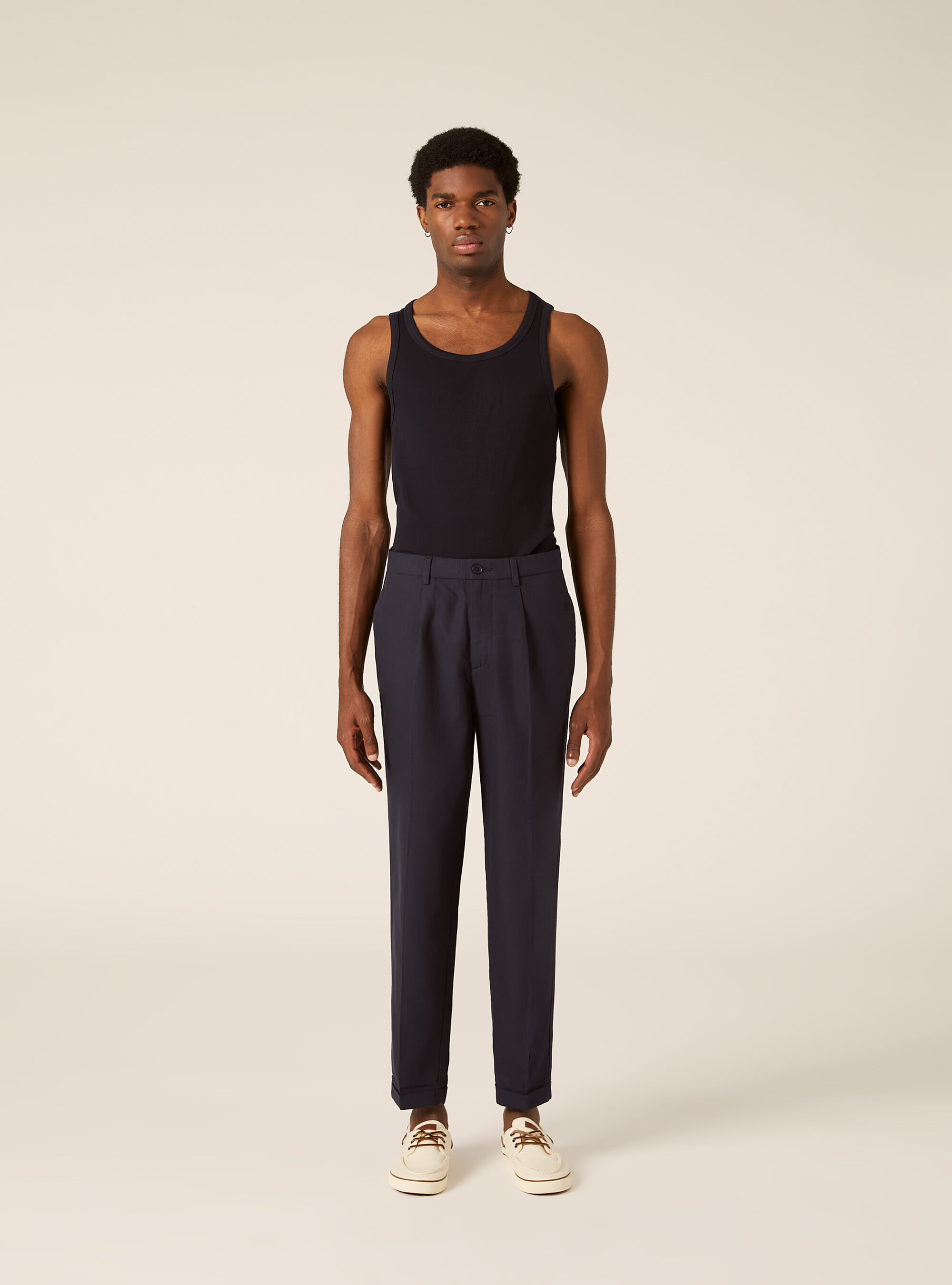 Lightweight Tailored Linen Blend Trousers