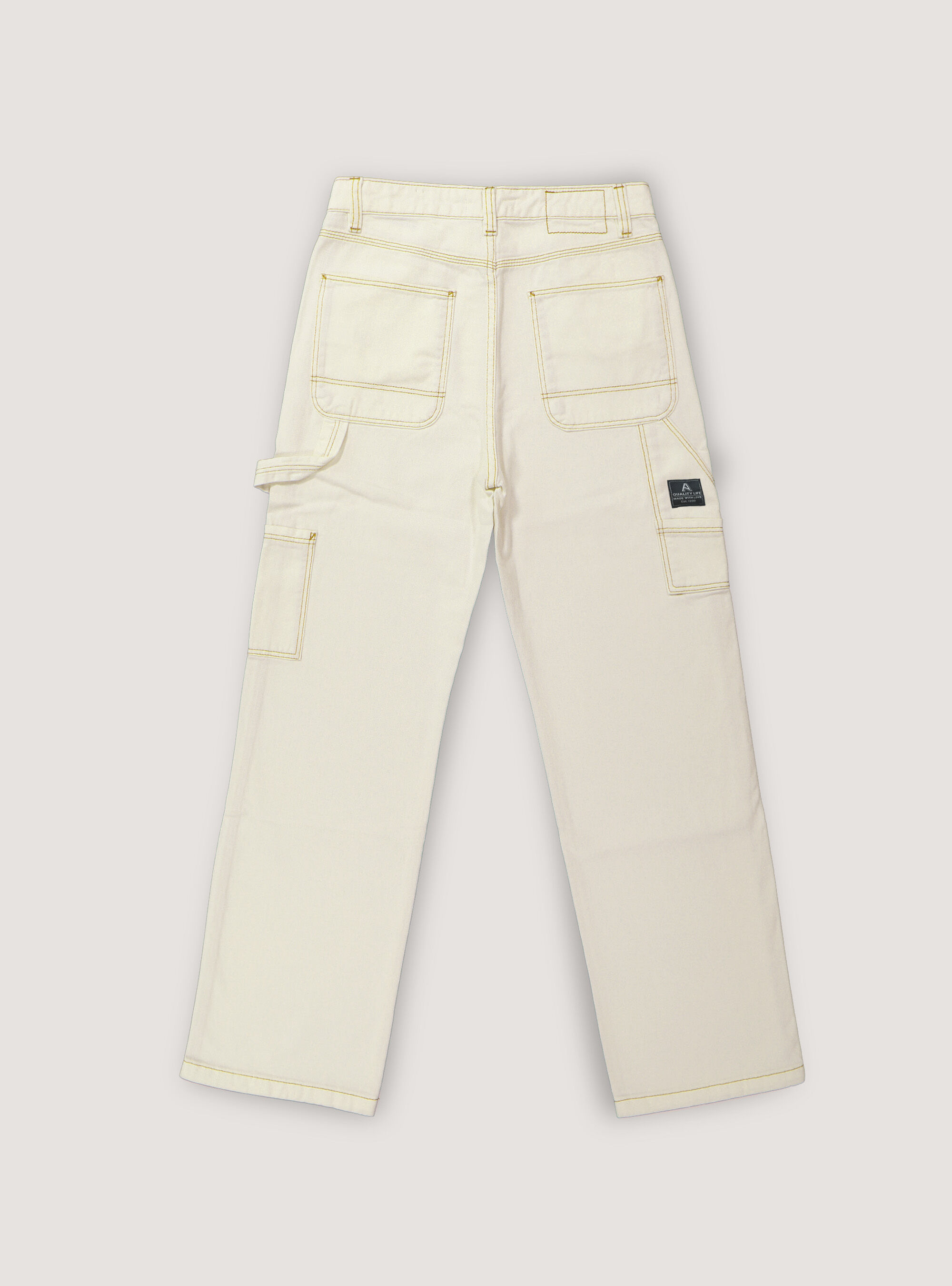 Carpenter canvas trousers, WH1 OFF WHITE