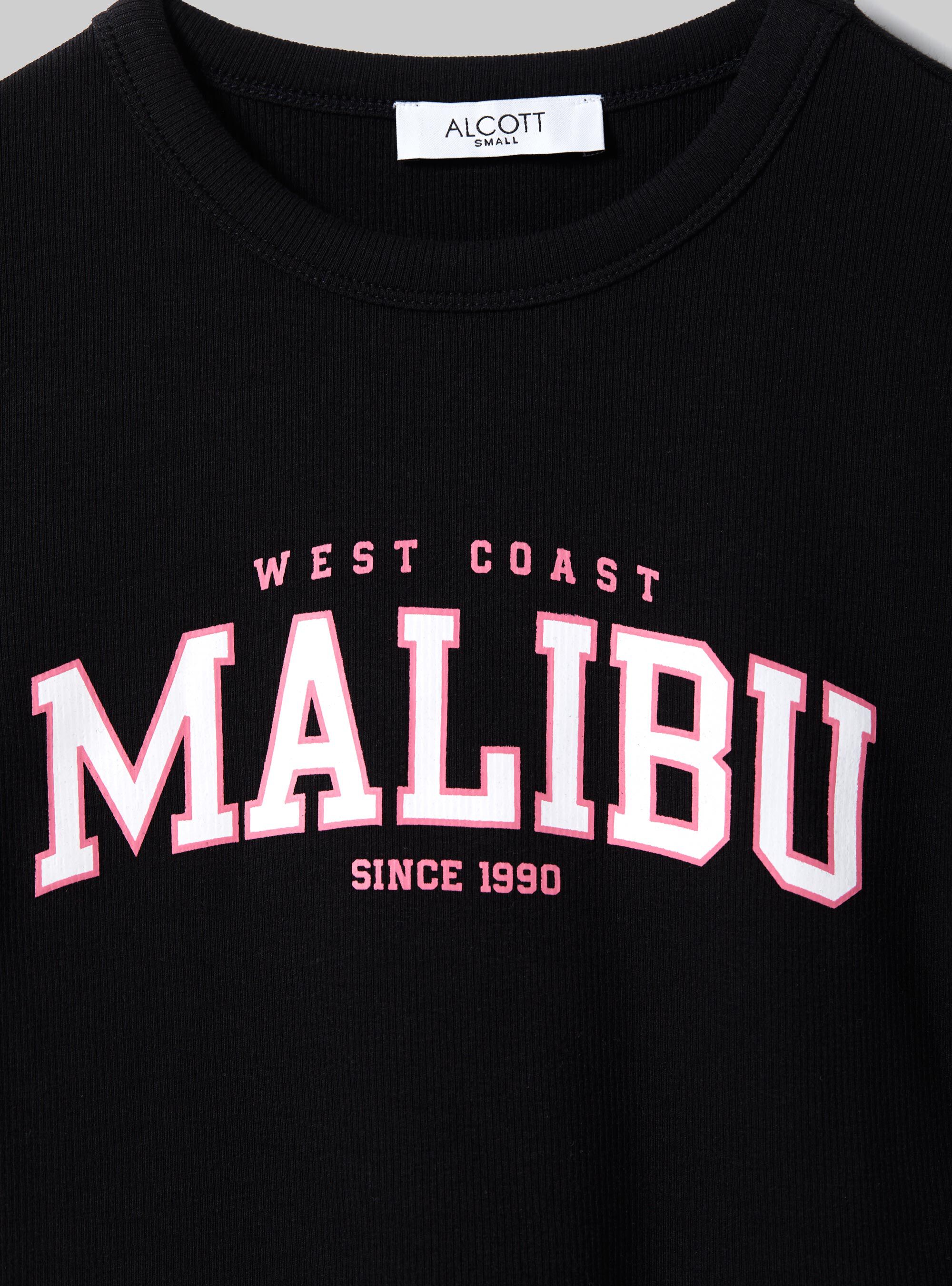 T-shirt court avec imprim&eacute; universitaire, BK1 BLACK