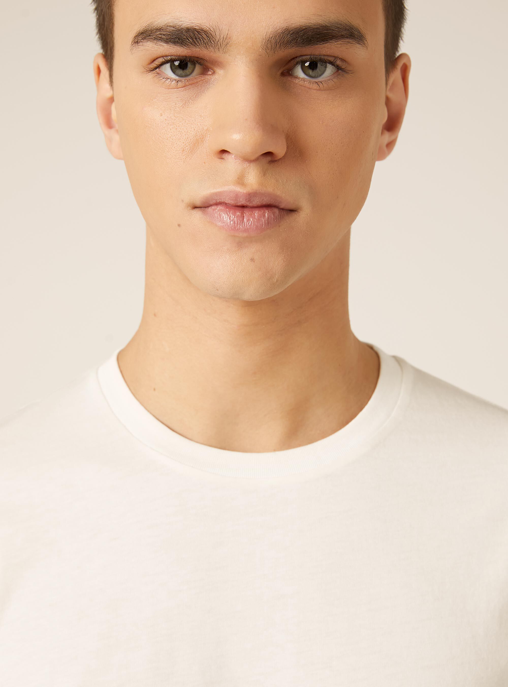 Cotton crew neck T-shirt, WH2 WHITE