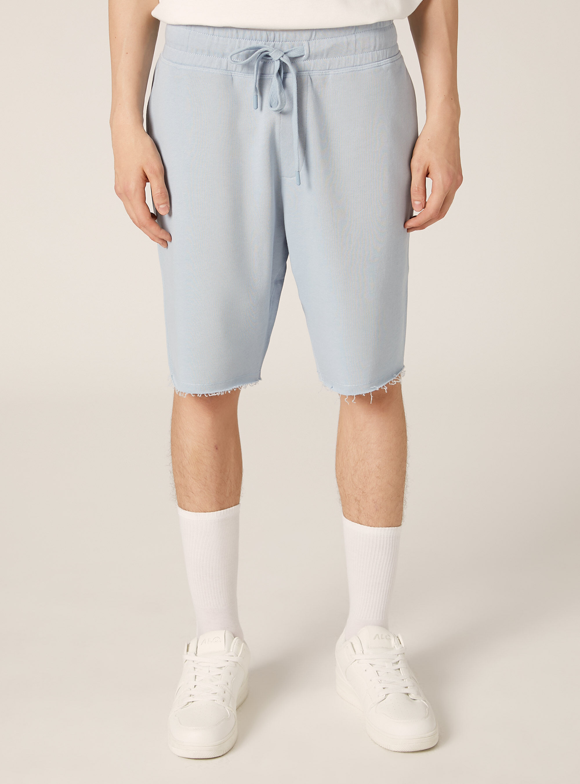 Cotton jogger bermuda shorts, AZ3 AZURE LIGHT