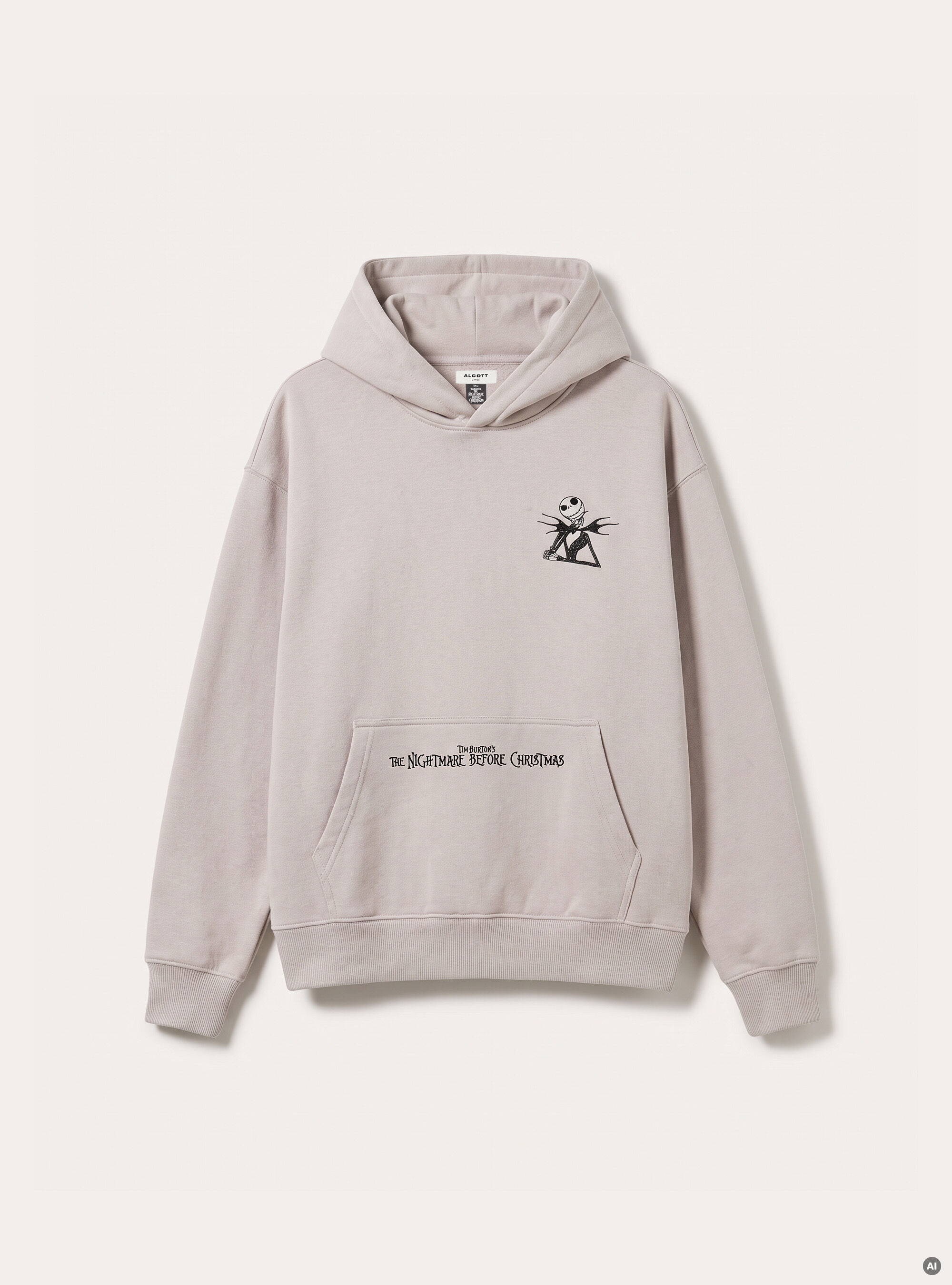 Sudadera con capucha y estampado Nightmare Before Christmas / Alcott, GY2 GREY MEDIUM