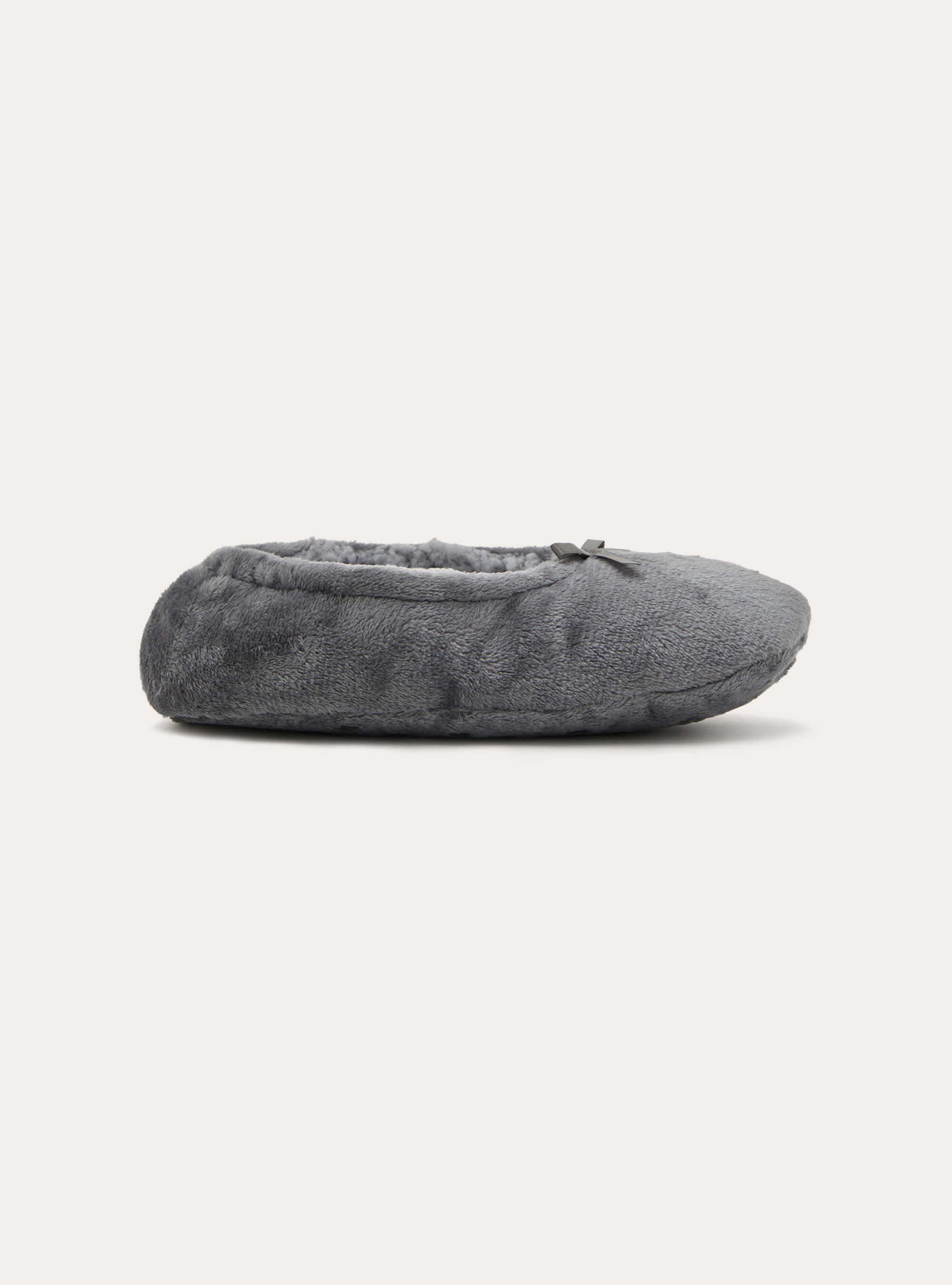 Faux fur sock slippers, GY2 GREY MEDIUM