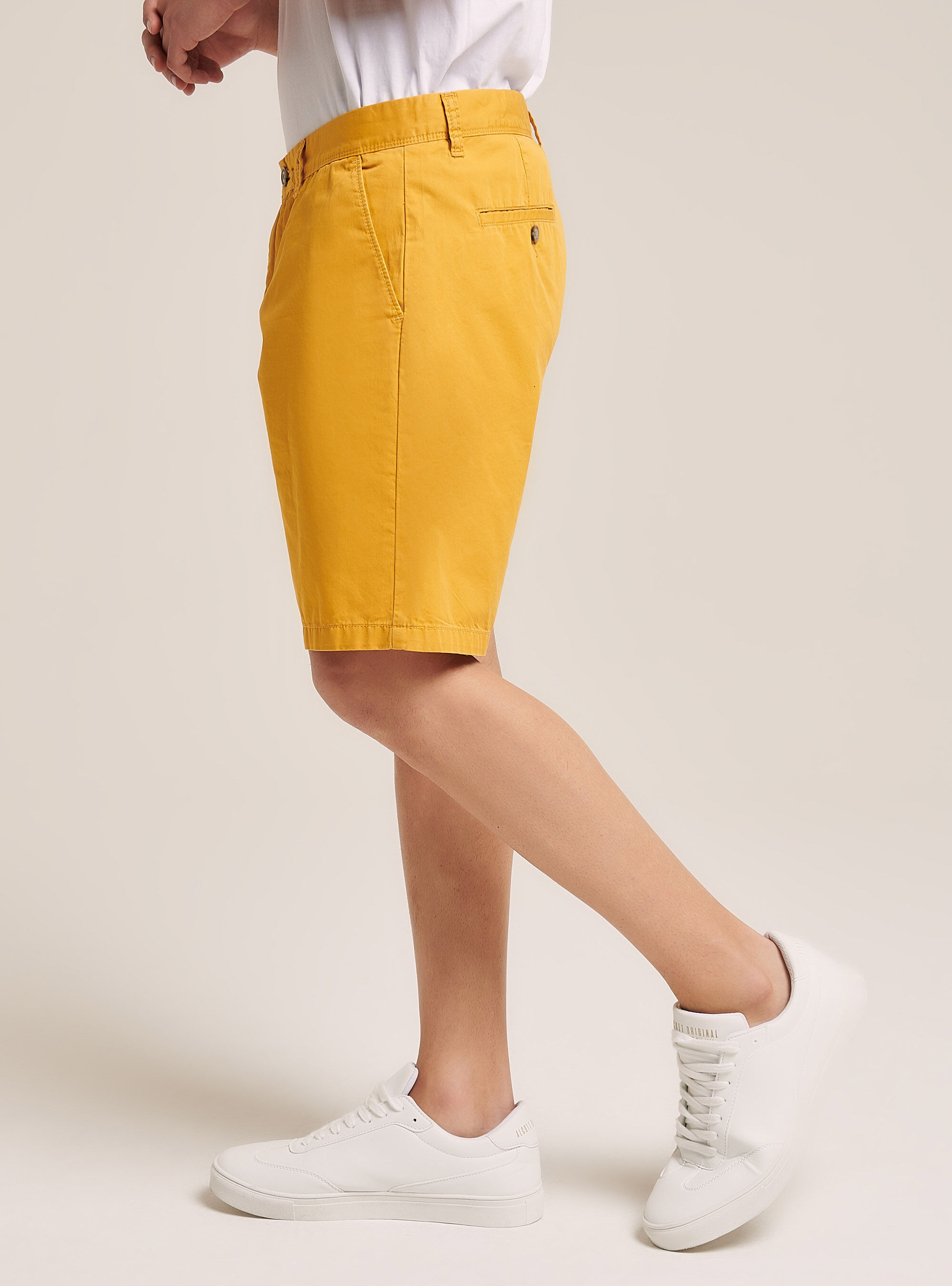 Basic twill bermuda shorts